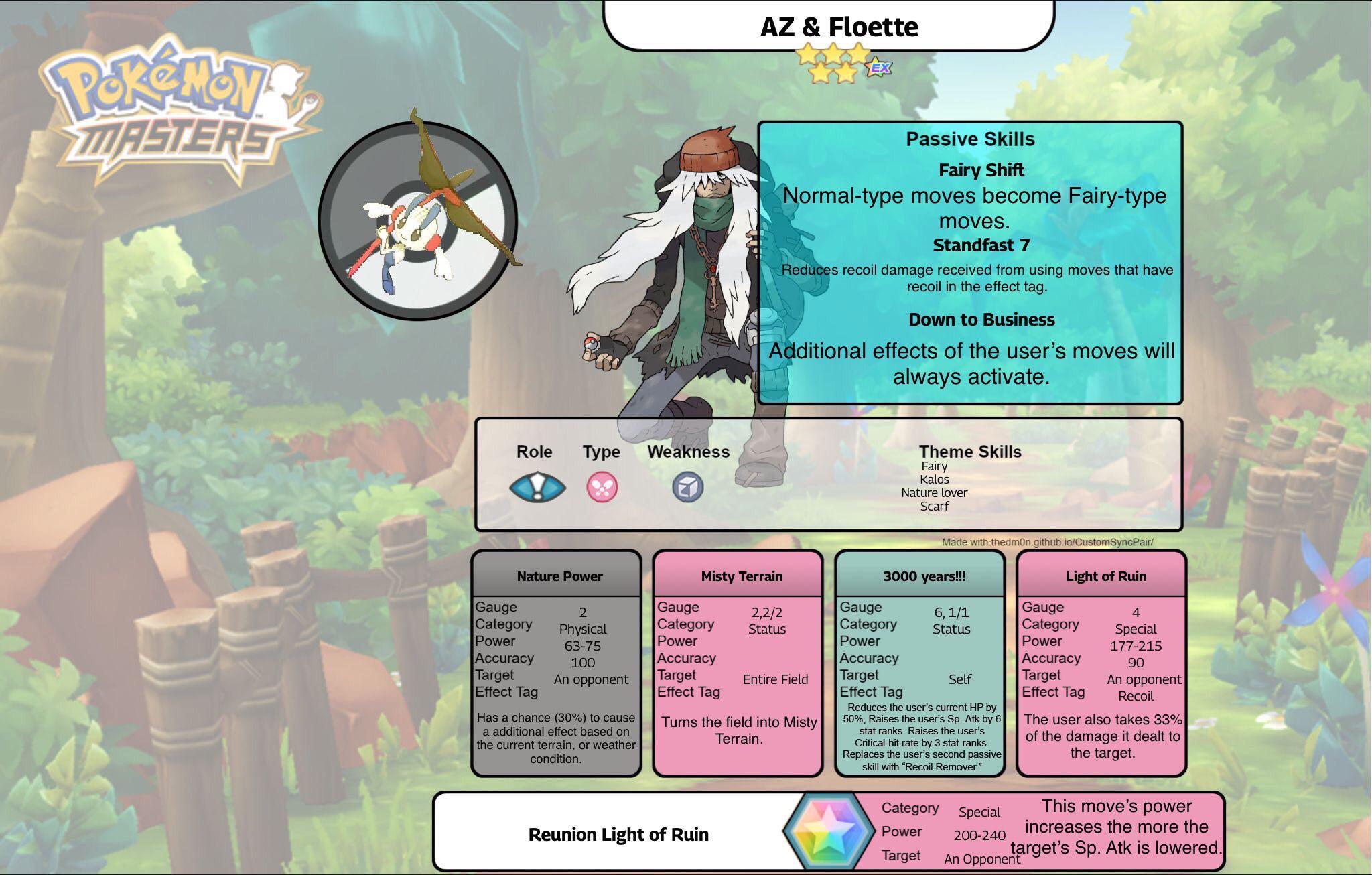 Sync Pair Concept AZ & Eternal Flower Floette r/PokemonMasters