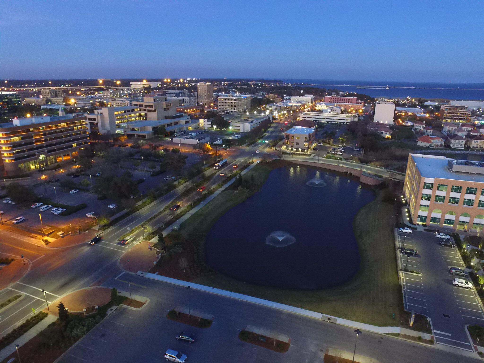 Drone photography of downtown I took r/Pensacola