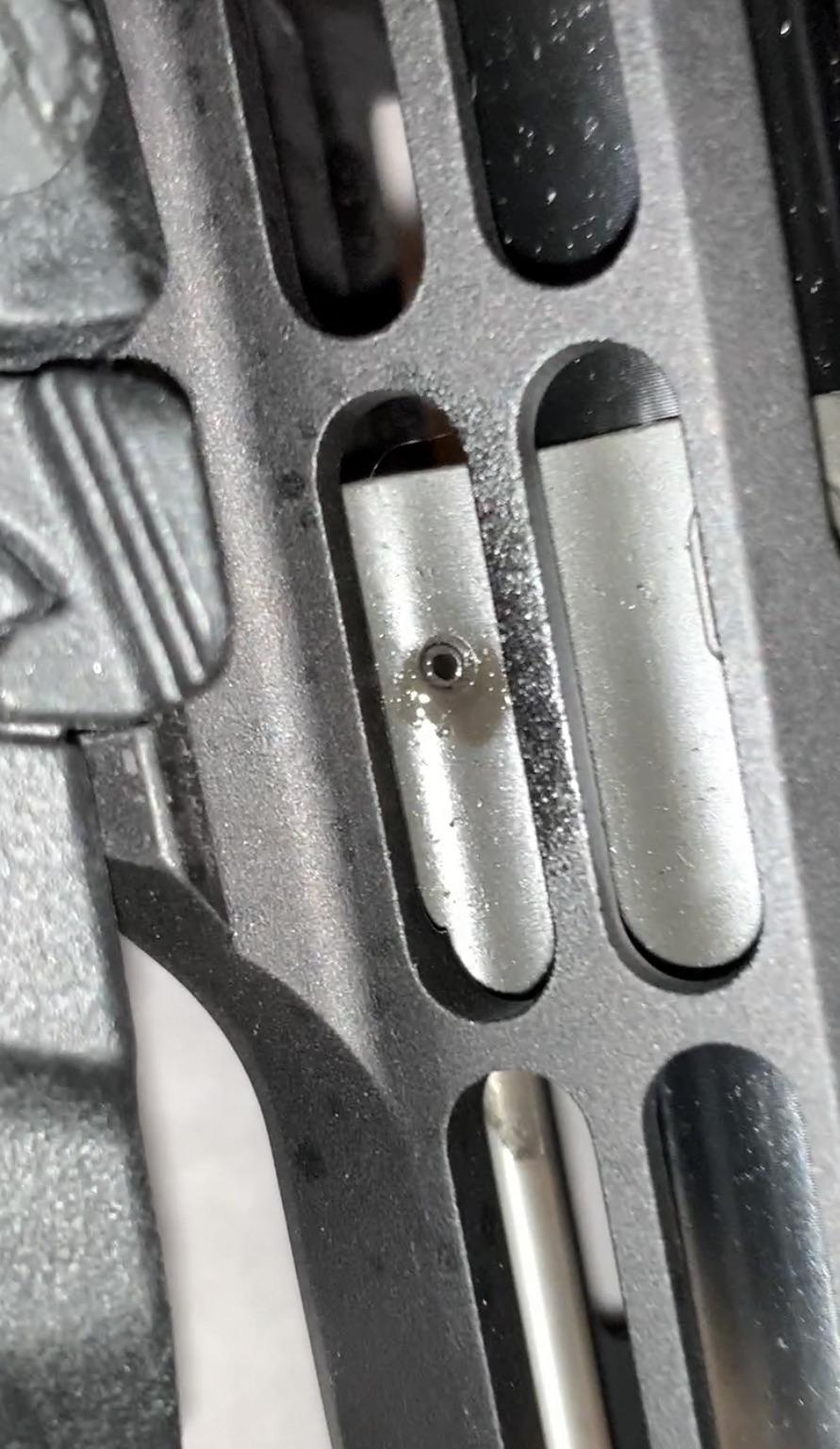 AR10 gas block question. Should there be anything coming out these