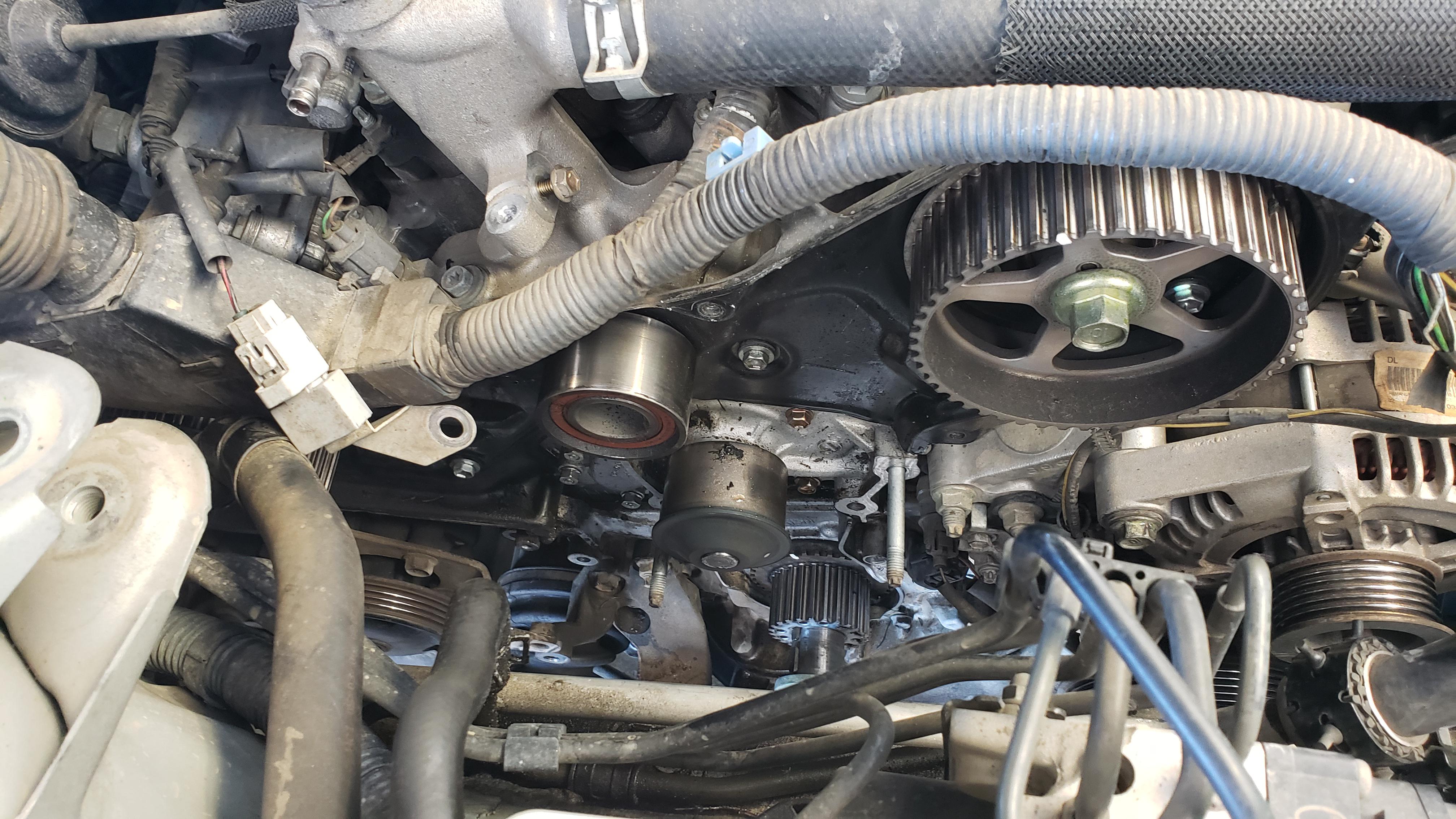 Water pump had been making noises, then they stopped. r