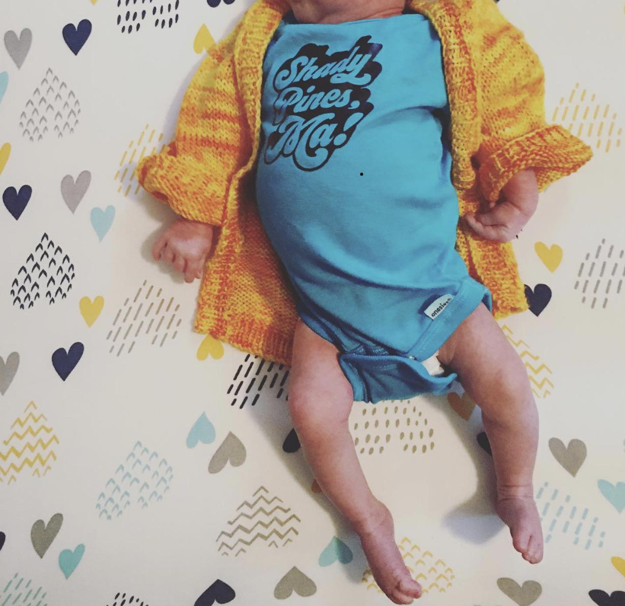 The best baby onesie I’ve ever made! (Picture cropped for baby privacy