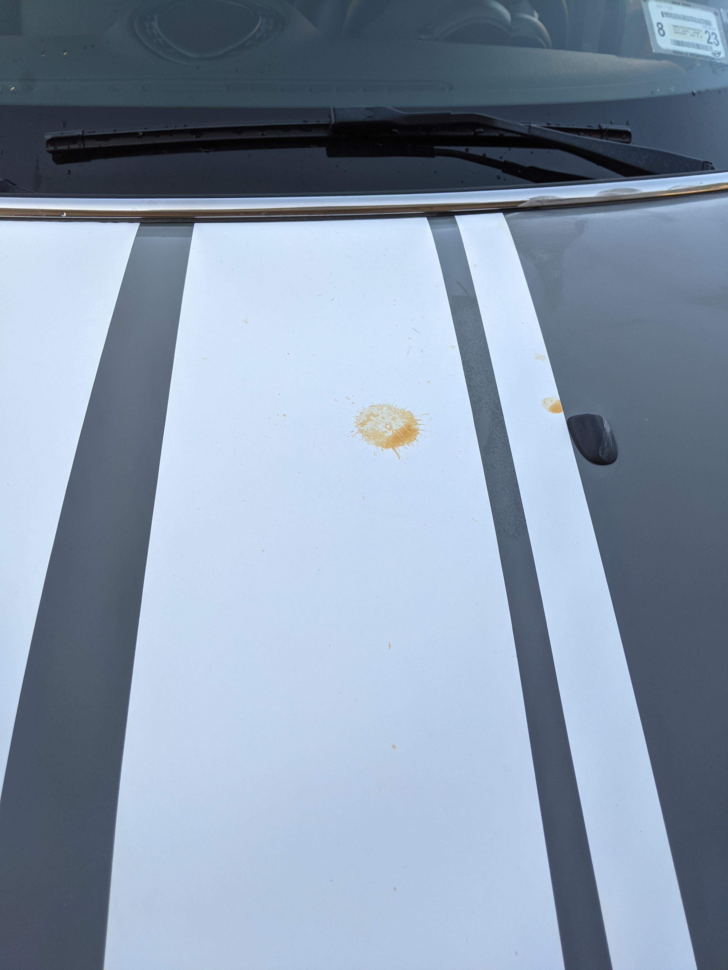 How to clean white vinyl stripes? Just washed the car and of course