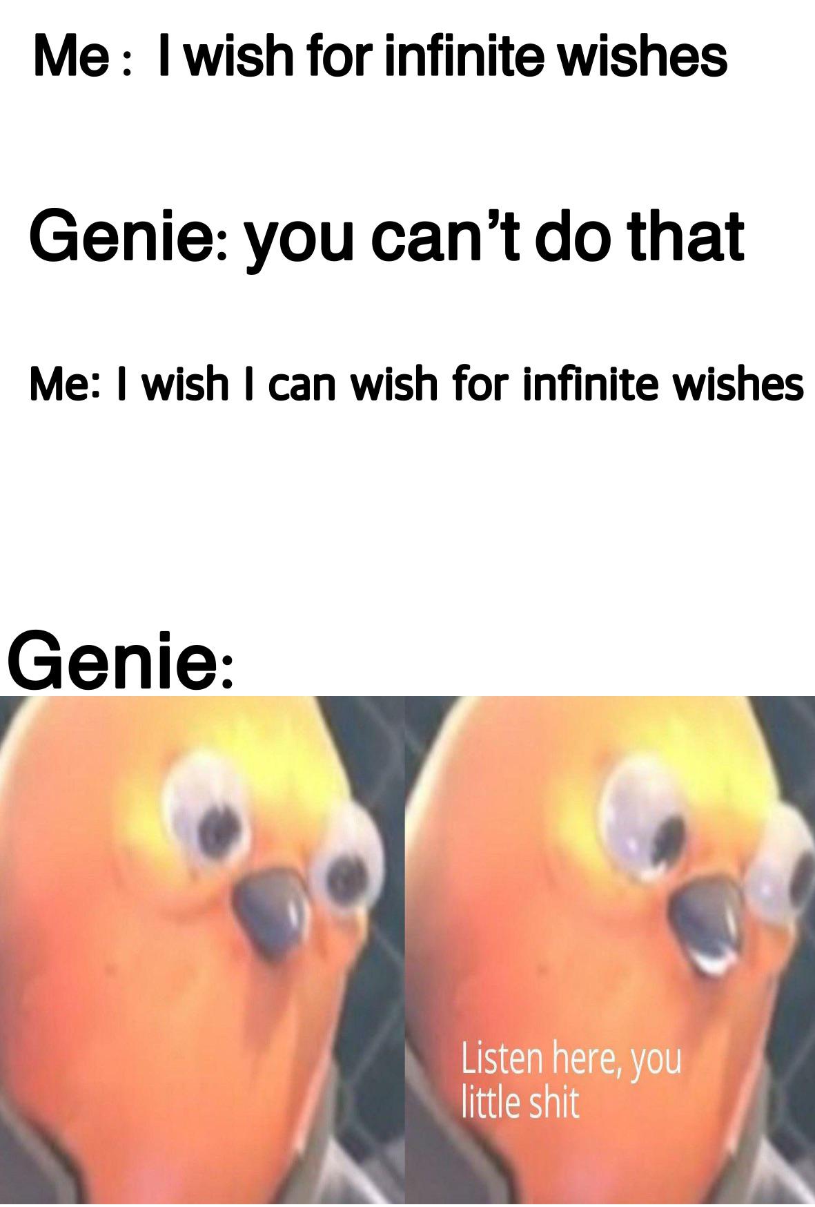 Listen Here You Little Bird Meme Pict