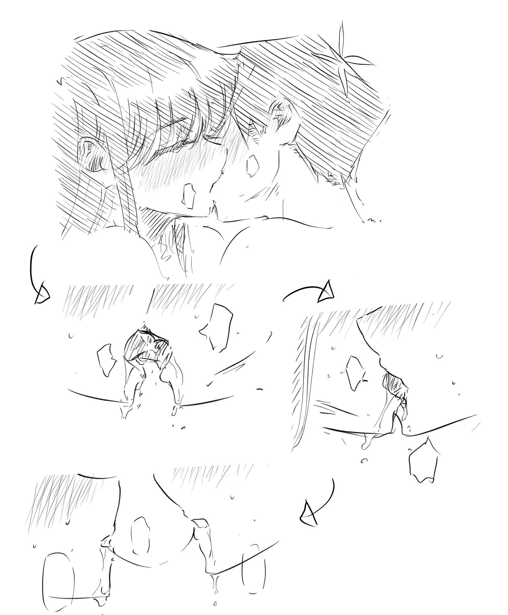 Very passionate kissing (Art by Mi) r/Komi_san