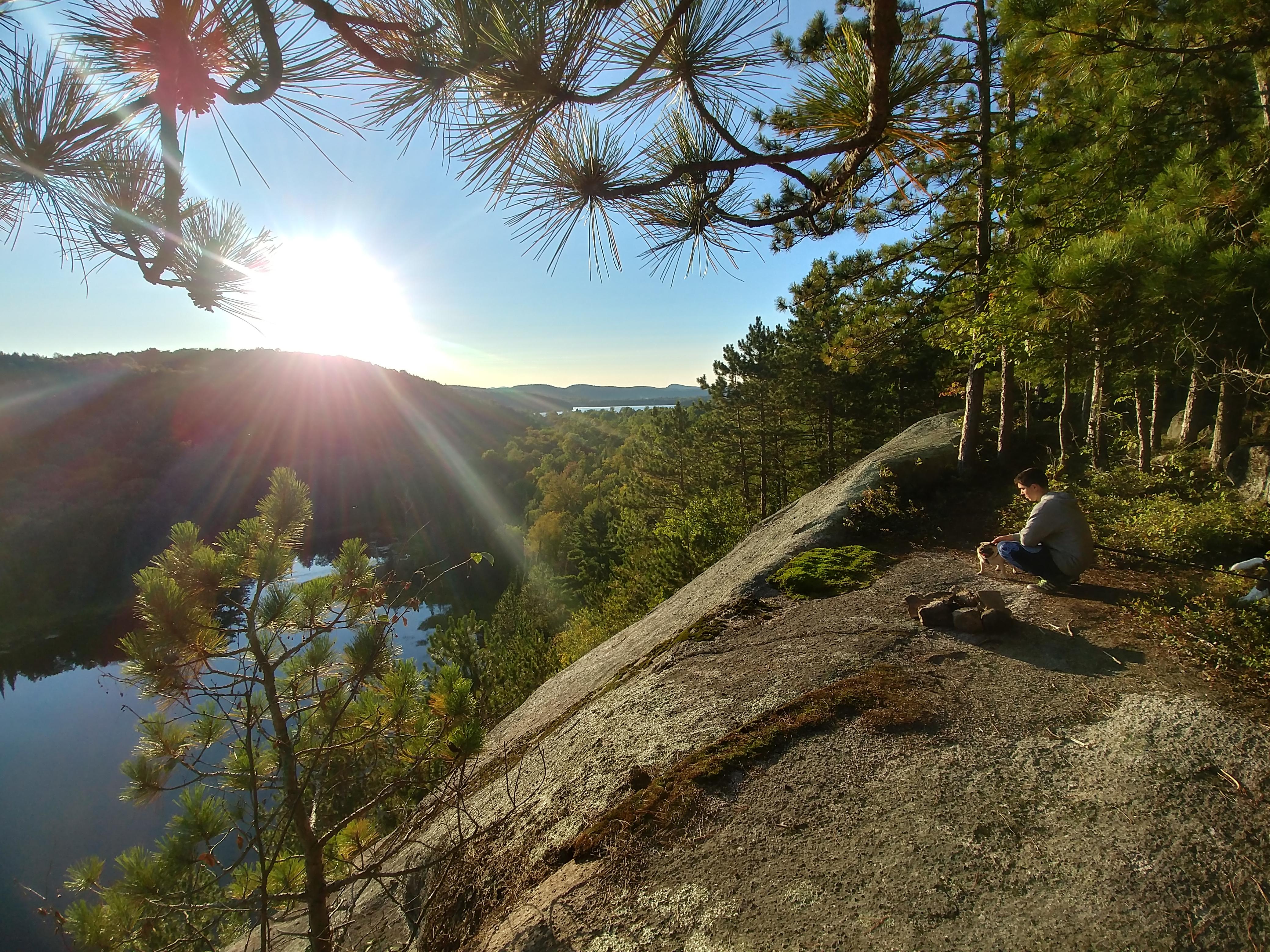 Hiking in PapineauLabelle Wildlife Reserve, Duhamel, QC. Canada r