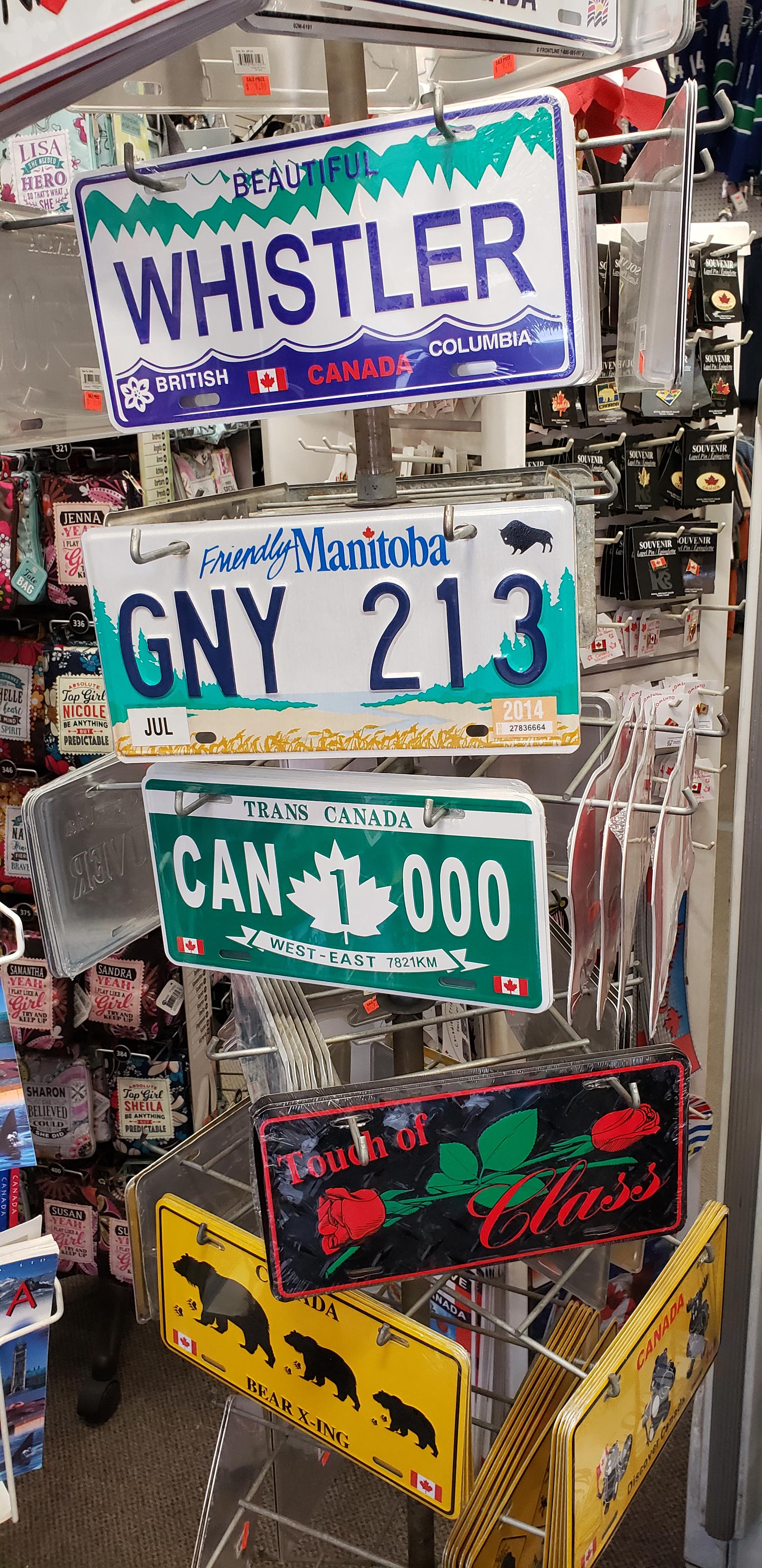 Found for sale in BC amongst actual novelty plates, included with