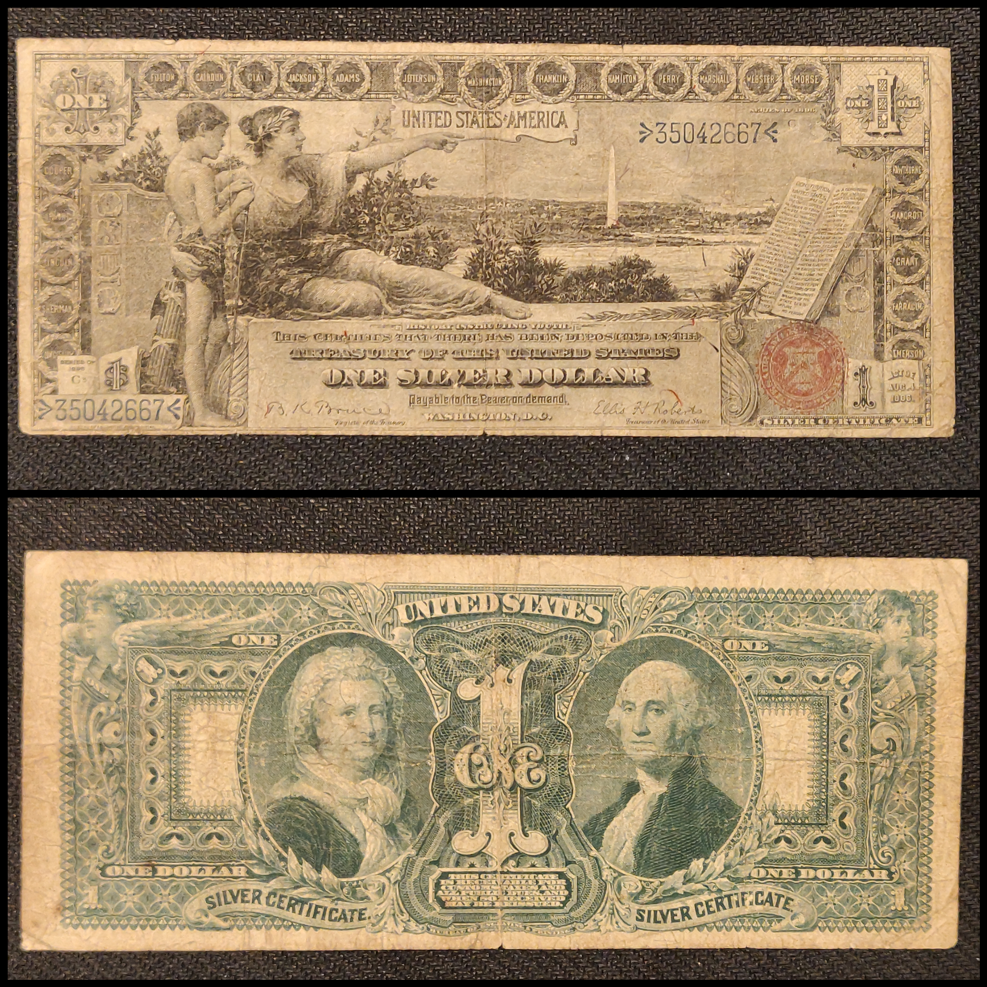 1896 One Silver Dollar Educational Note r/papermoney