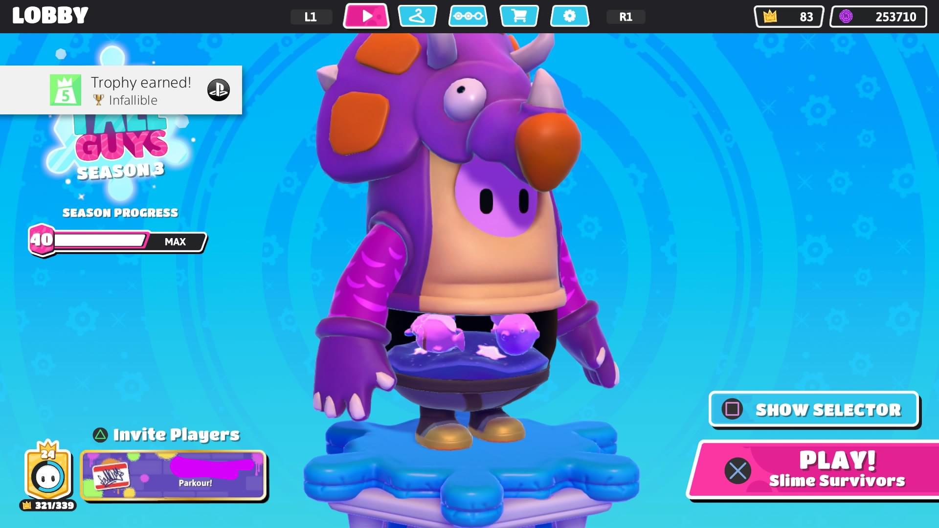 [ Fall Guys Ultimate Knockout ] Finally got the Infallible Trophy and