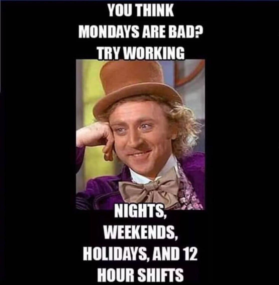 When the nonnursing world post on social media about their work hours