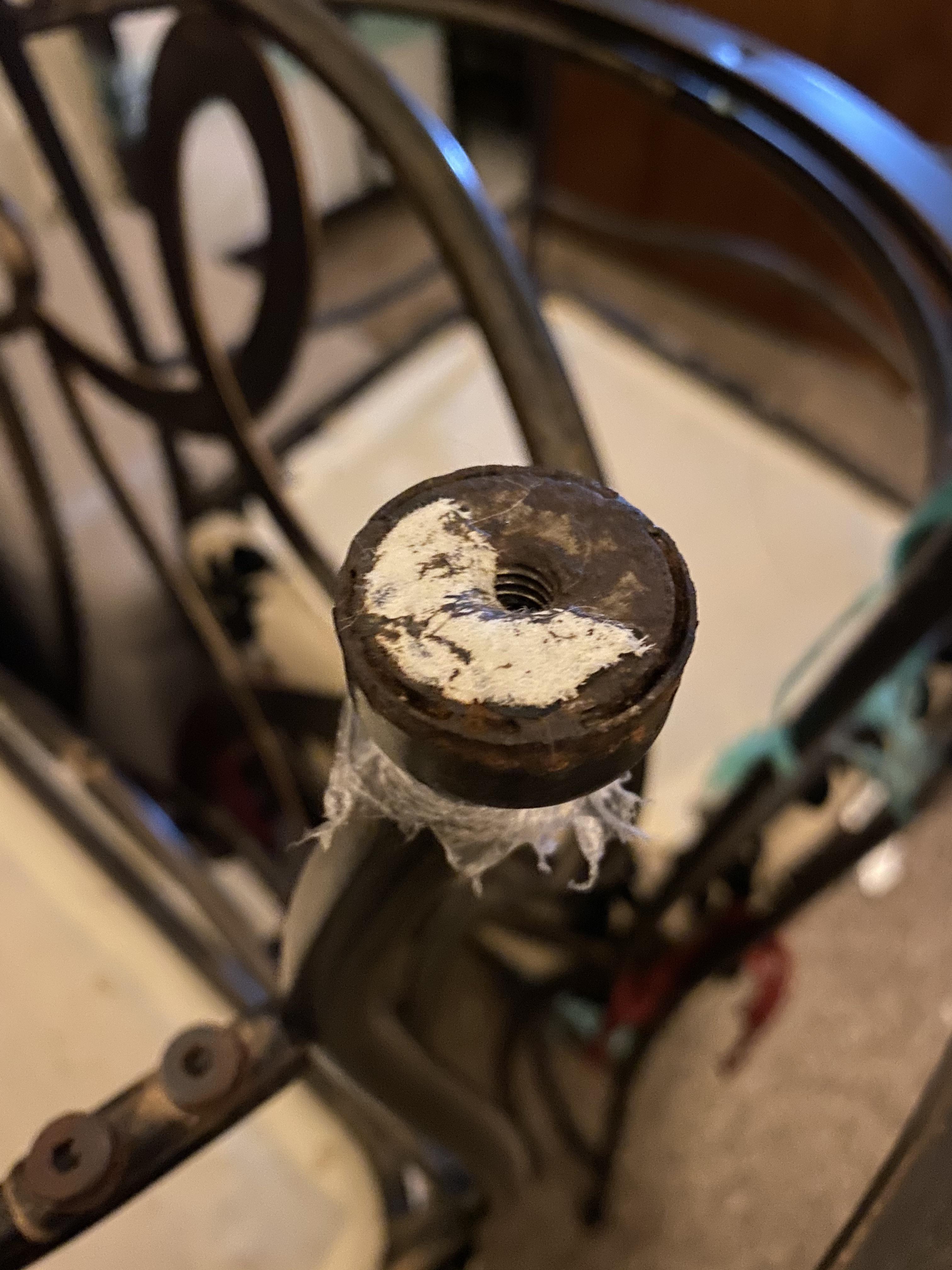 The feet of these metal chair legs are pretty rough from rust. Is there