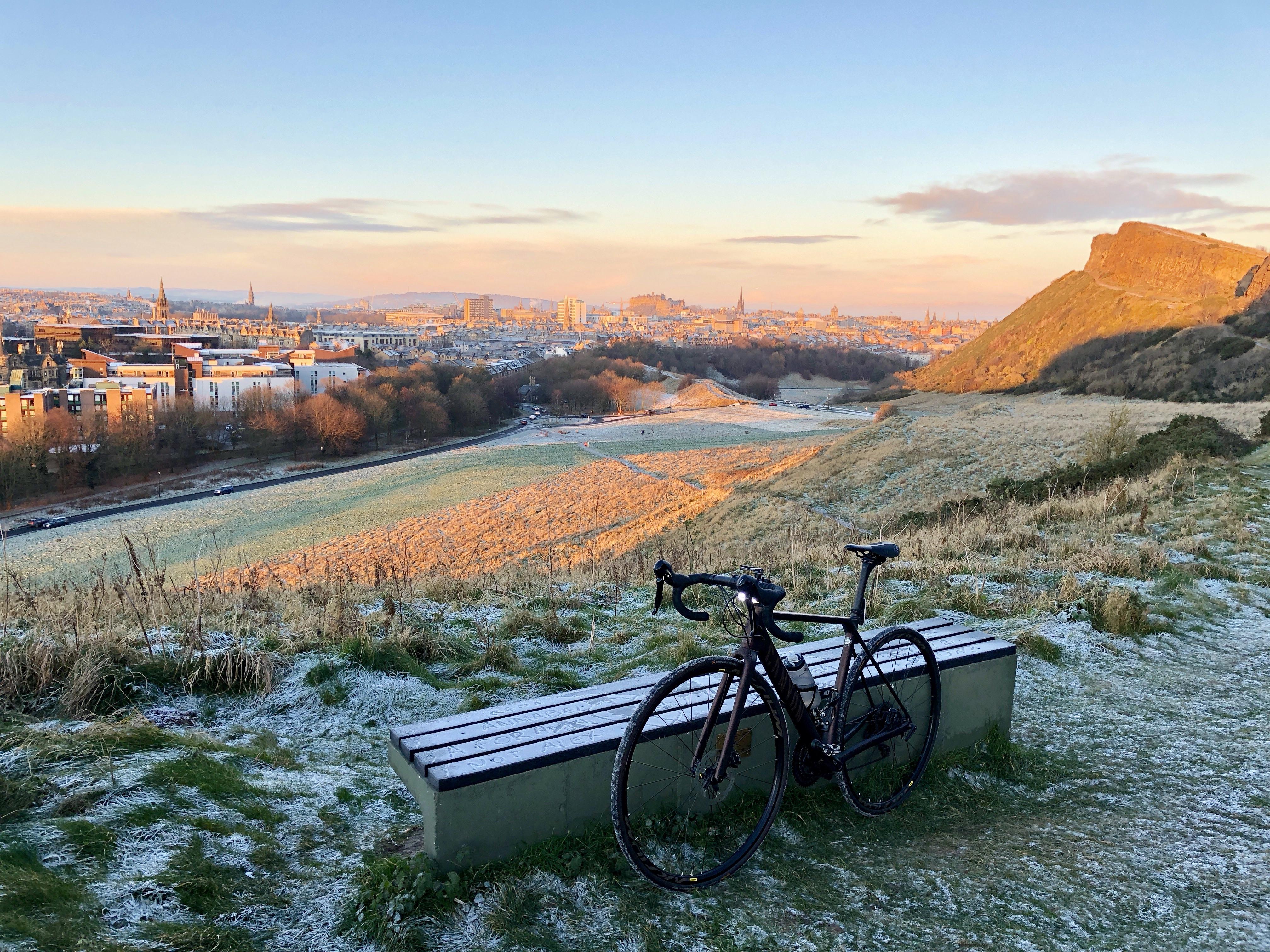 What a morning to be on a bicycle. Holyrood Park, Edinburgh. r/bicycling