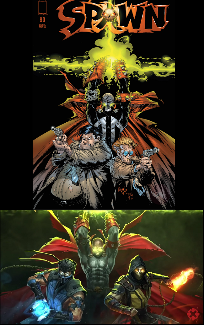 One of the artwork in Spawn's MK11 ending is lifted straight from SPAWN