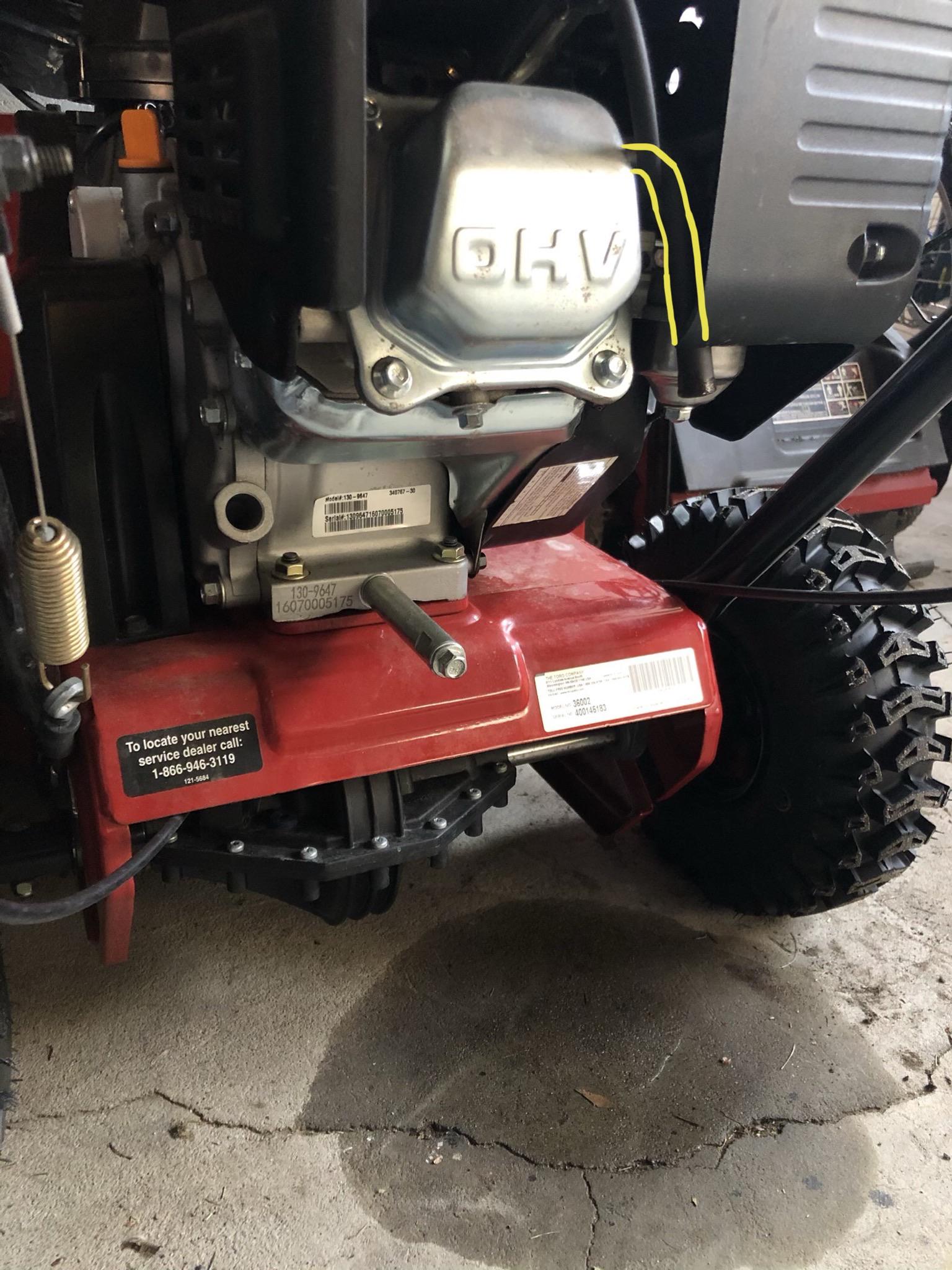 Toro 36002 snowblower leak, help? smallengines