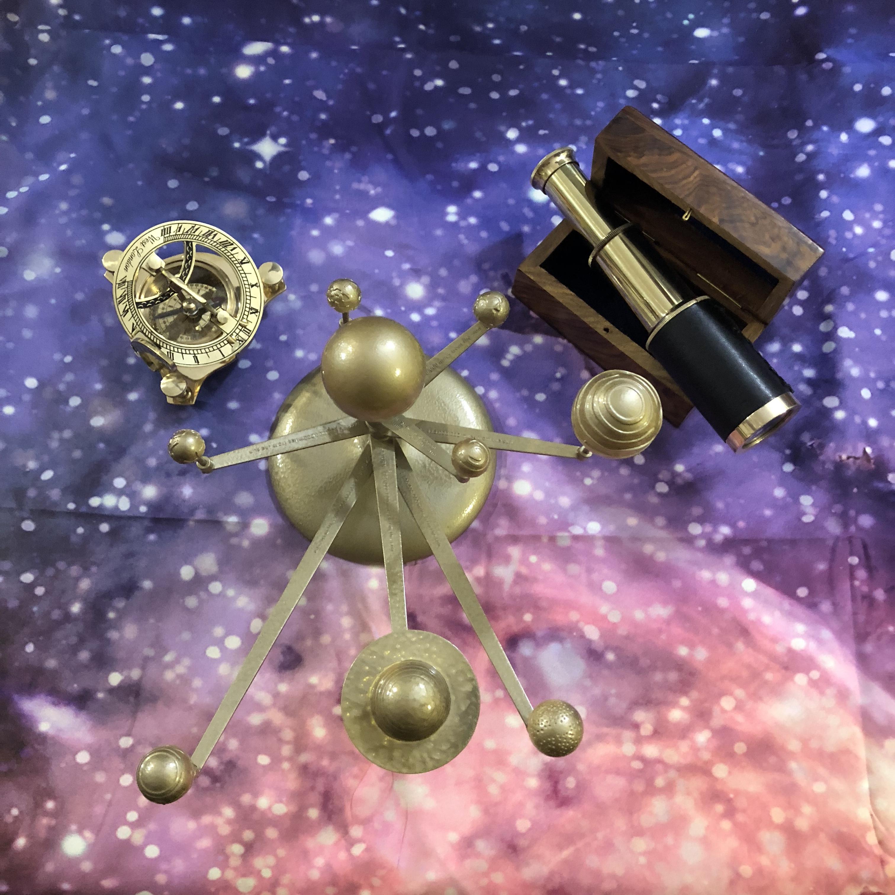 Putting together the centerpieces for my space themed wedding! I’m so