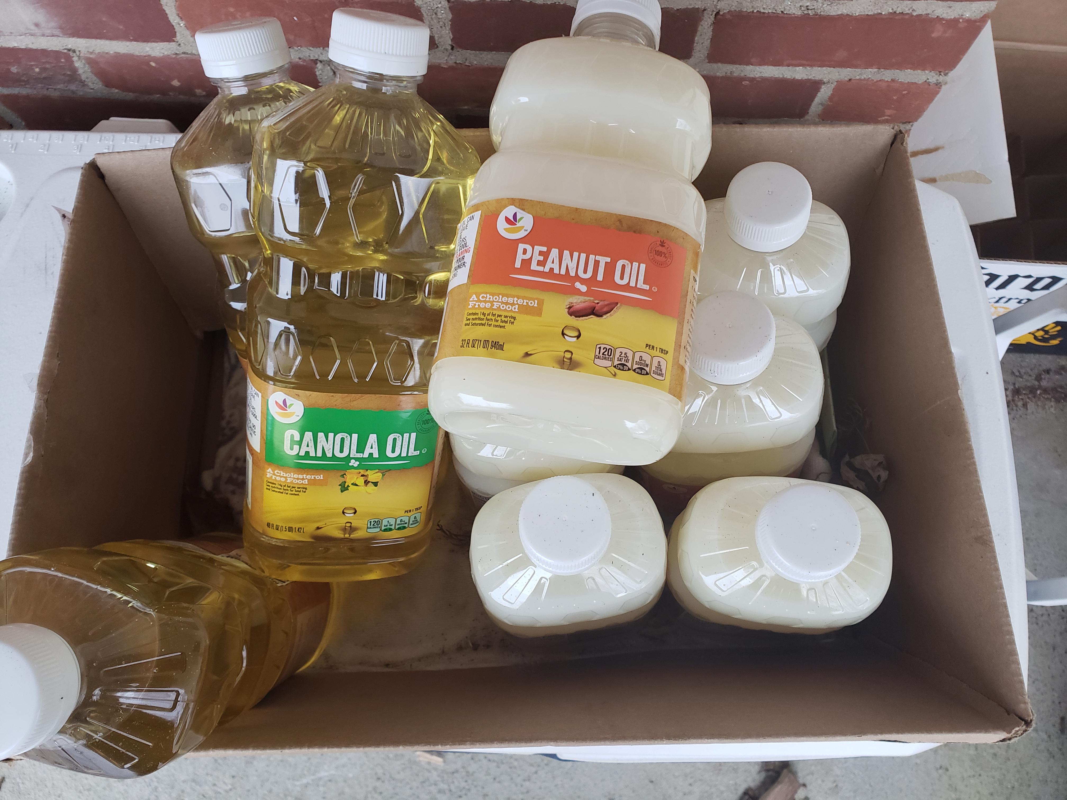 Left this box outside and found out that Peanut oil seems to have a