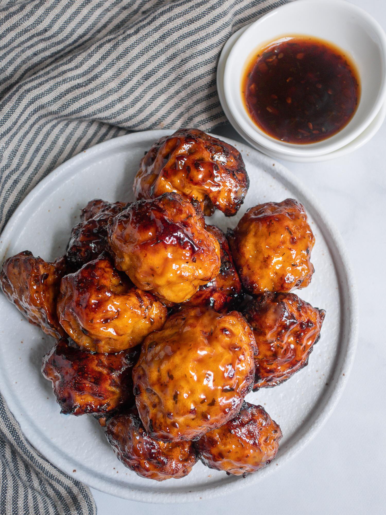 I finally gave the airfryer a go and made these sticky, sweet and