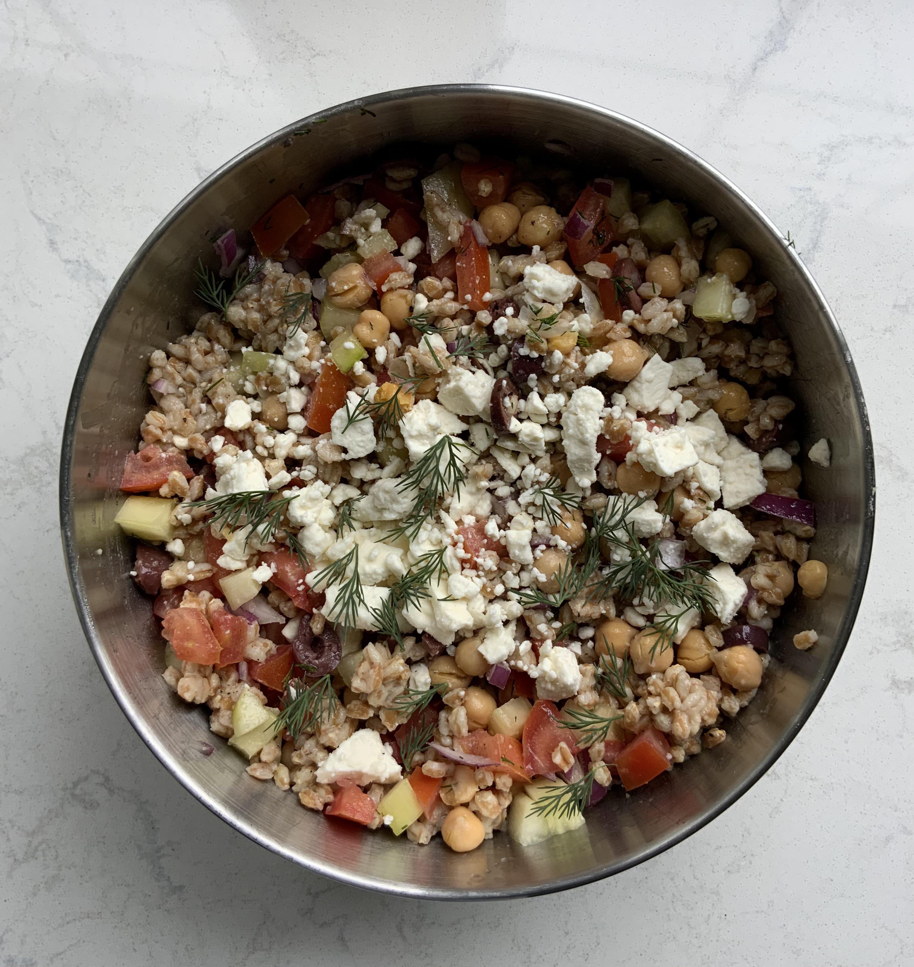 Farro Greek Feta Salad r/instantpot