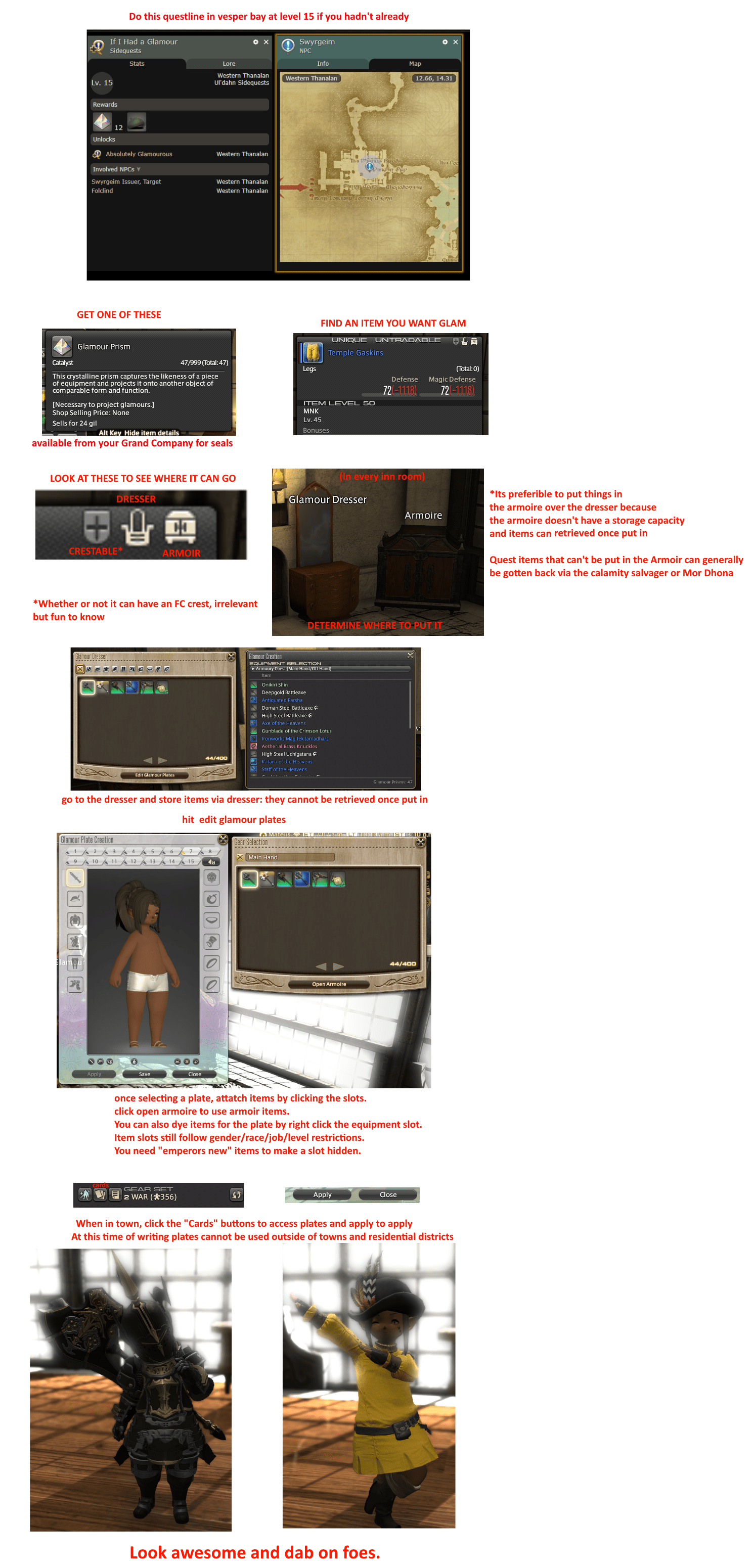 Not the prettiest graphic But here's a guide on how to use Glamour