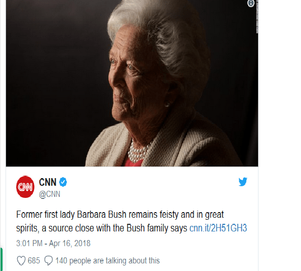 W Bush prematurely published obituary statement on Sunday was