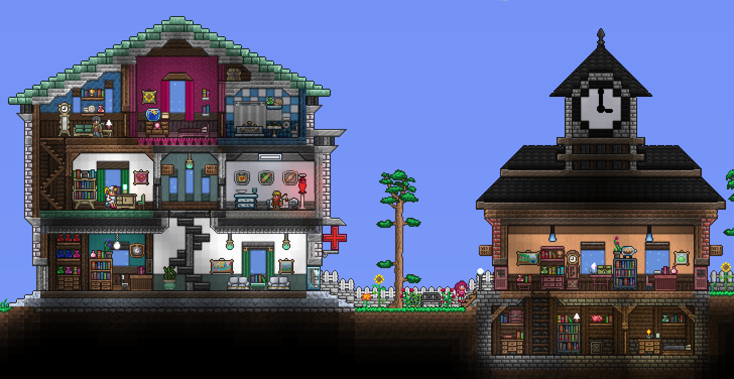 Nurse's Clinic and Guide's Information Bureau r/Terraria