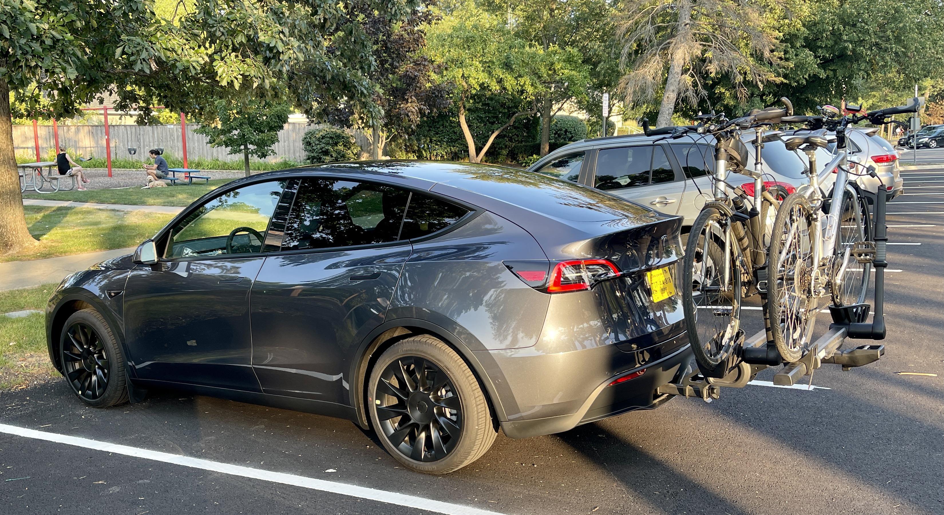 First time trying out my bike rack with the tow hitch. Hitch is quite
