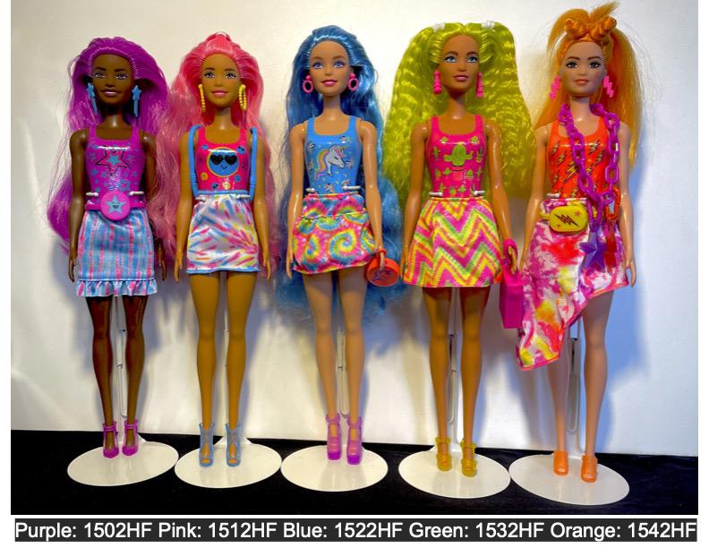 Color Reveal Neon Tiedye W/Codes r/Barbie
