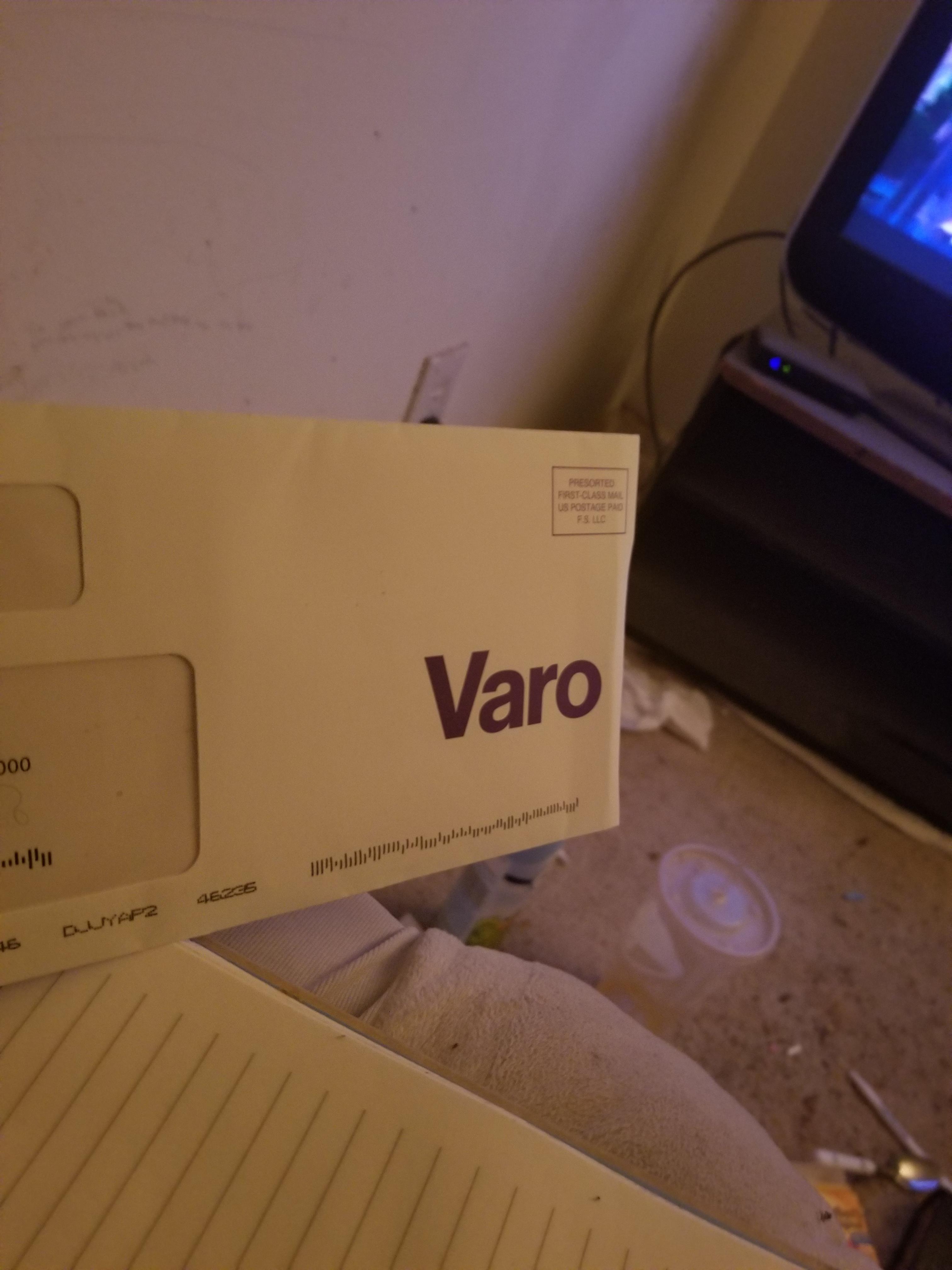 I just received my Varo debit card in the mail today. I'm about to activate it. VaroMoney