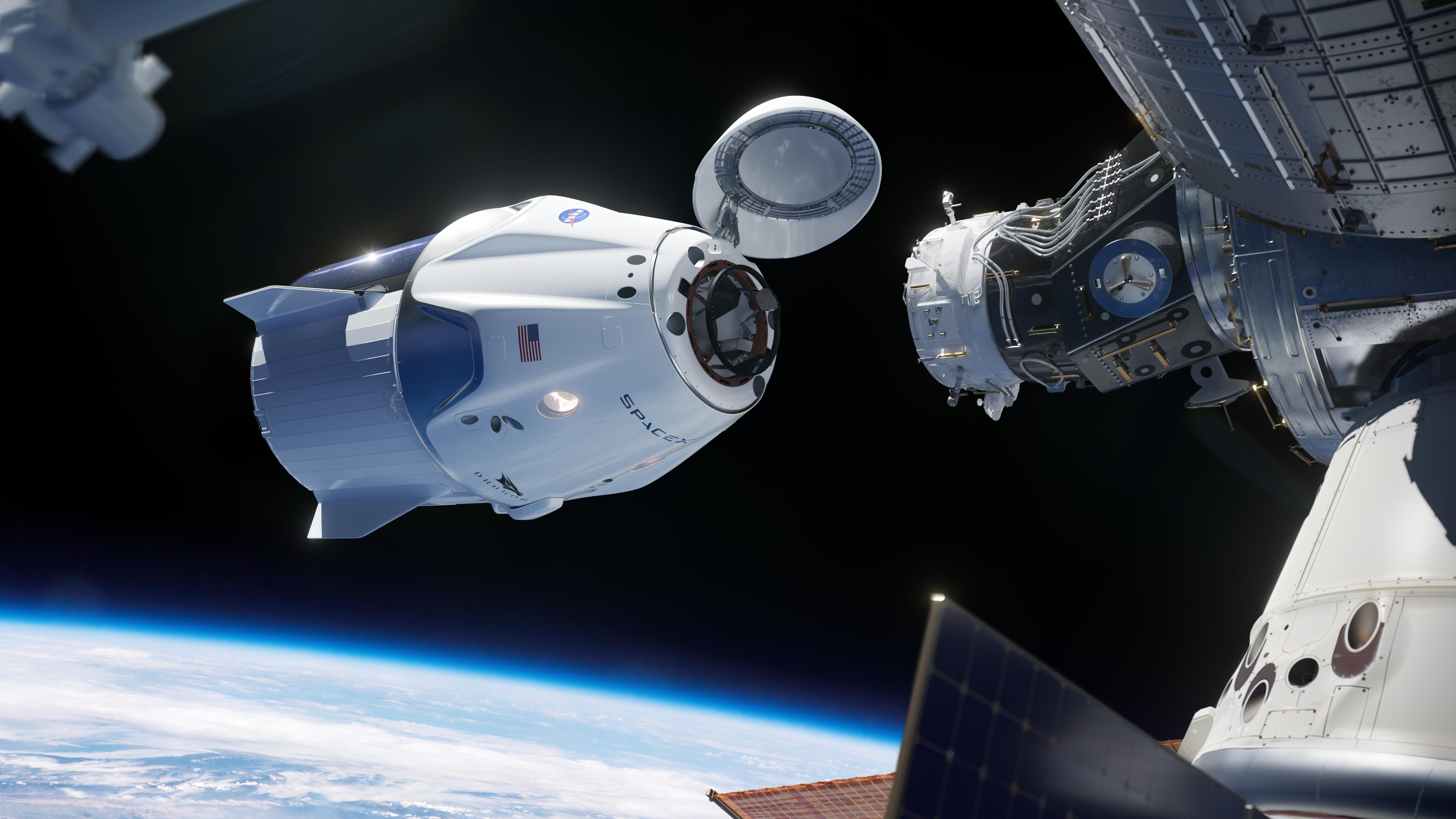 Updated rendering of Crew Dragon docking to the ISS, lots of details