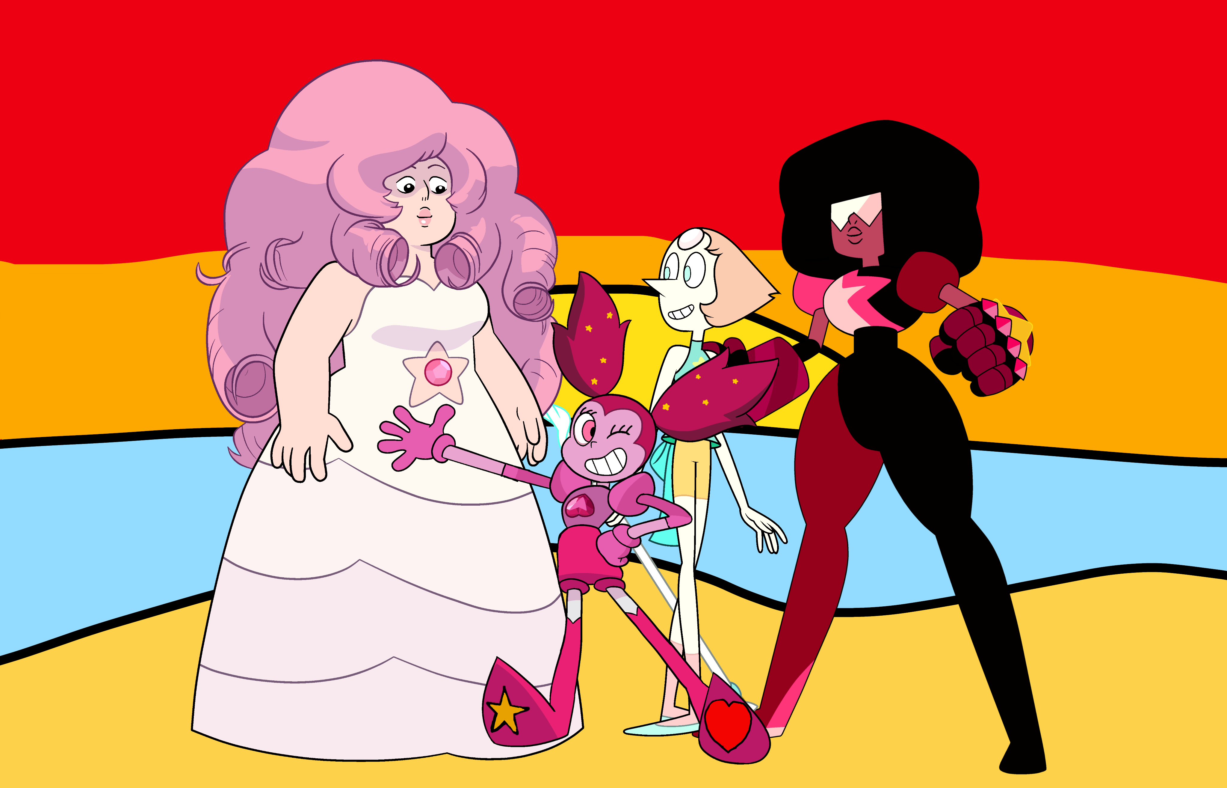 Spinel as a crystal gem! (I didn't draw the characters, I just edited