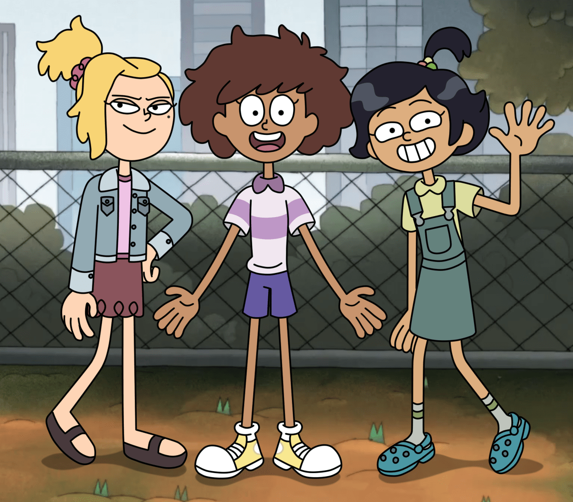 [DeafMachbot] Sasha, Anne, Marcy wear the childhood outfits. r/amphibia