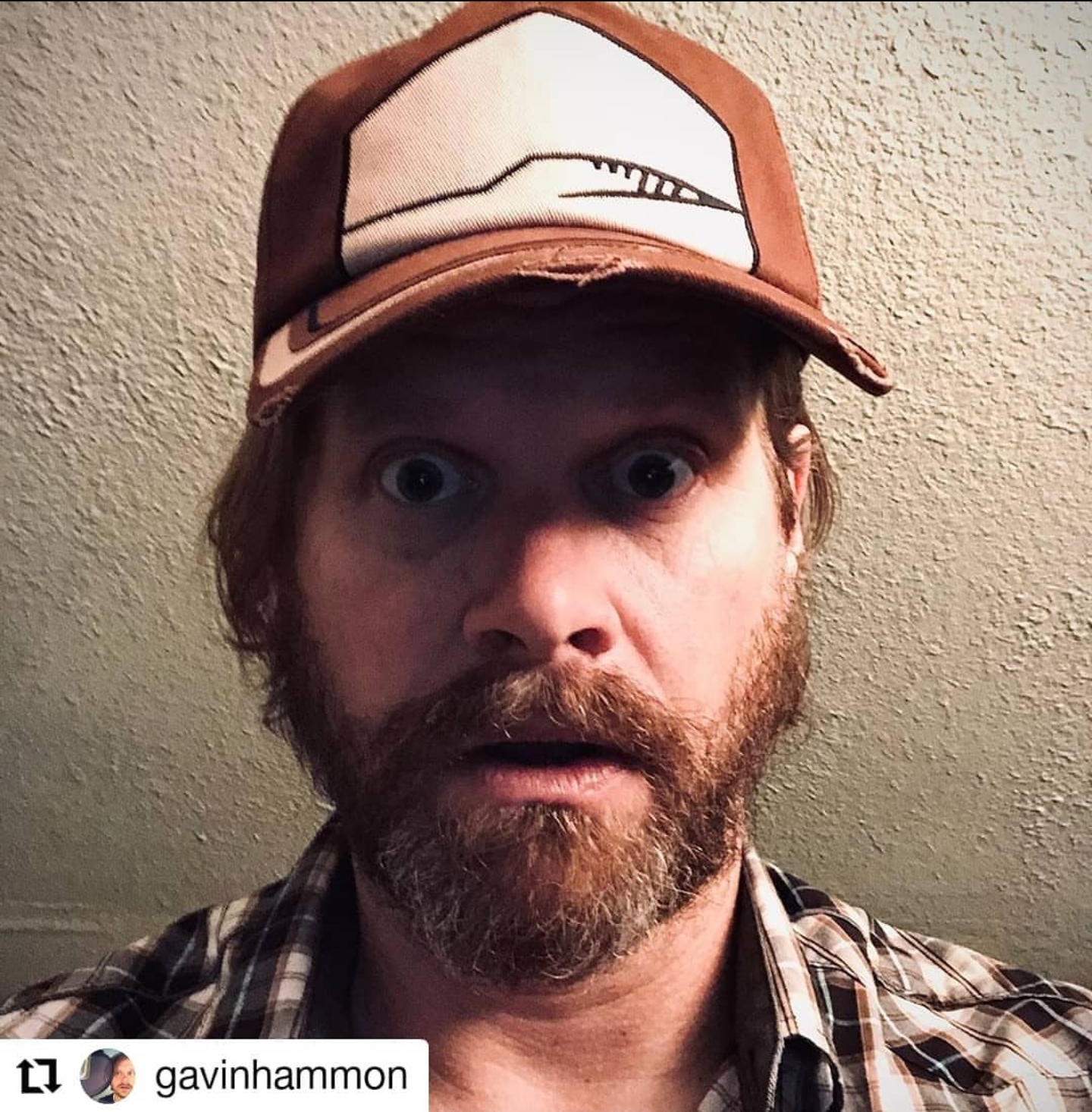 Gavin Hammon, voice actor of Kenny, with Kenny's hat! TheWalkingDeadGame