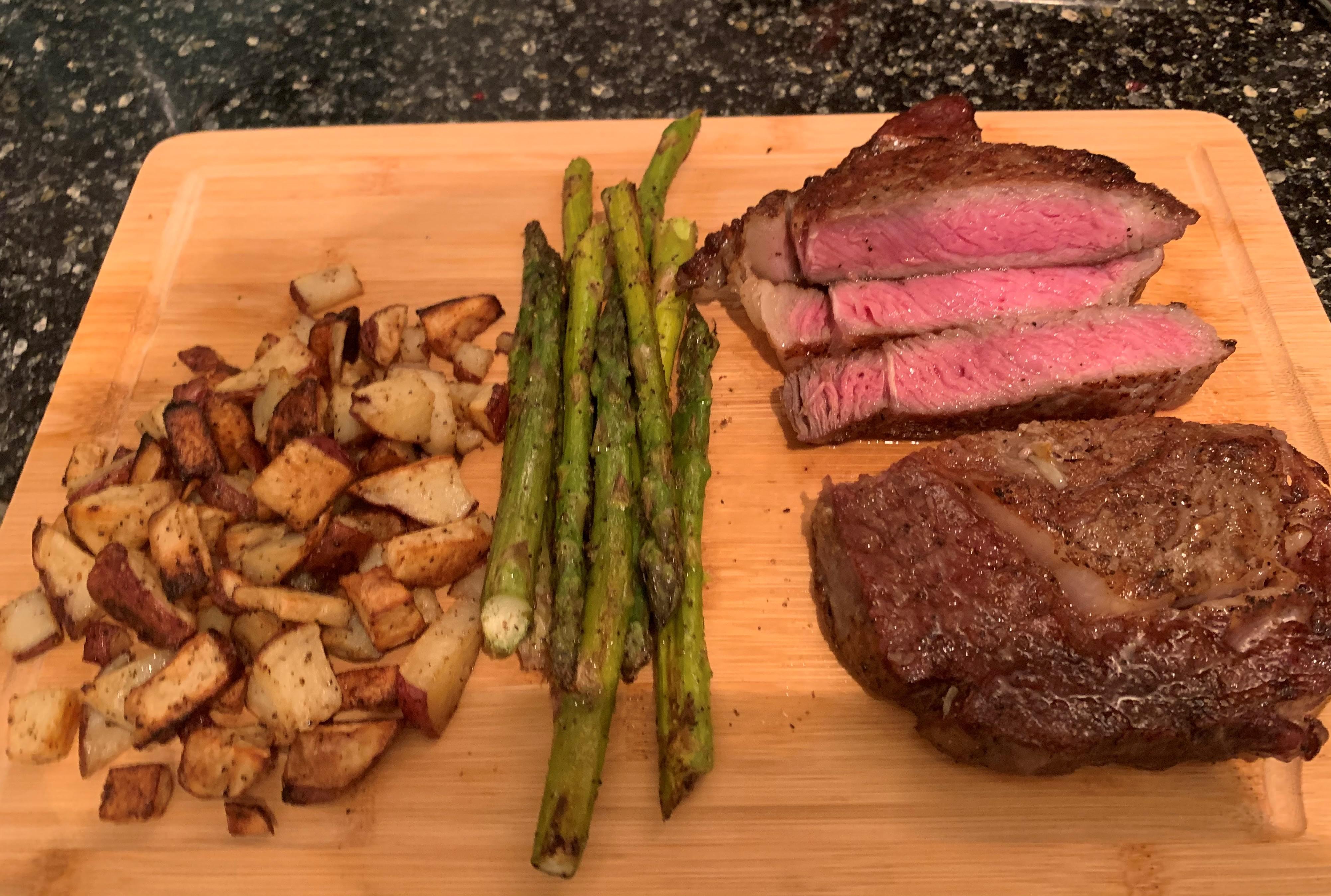 Choice Ribeye from Aldi — 24 hour dry brine followed by a reverse sear