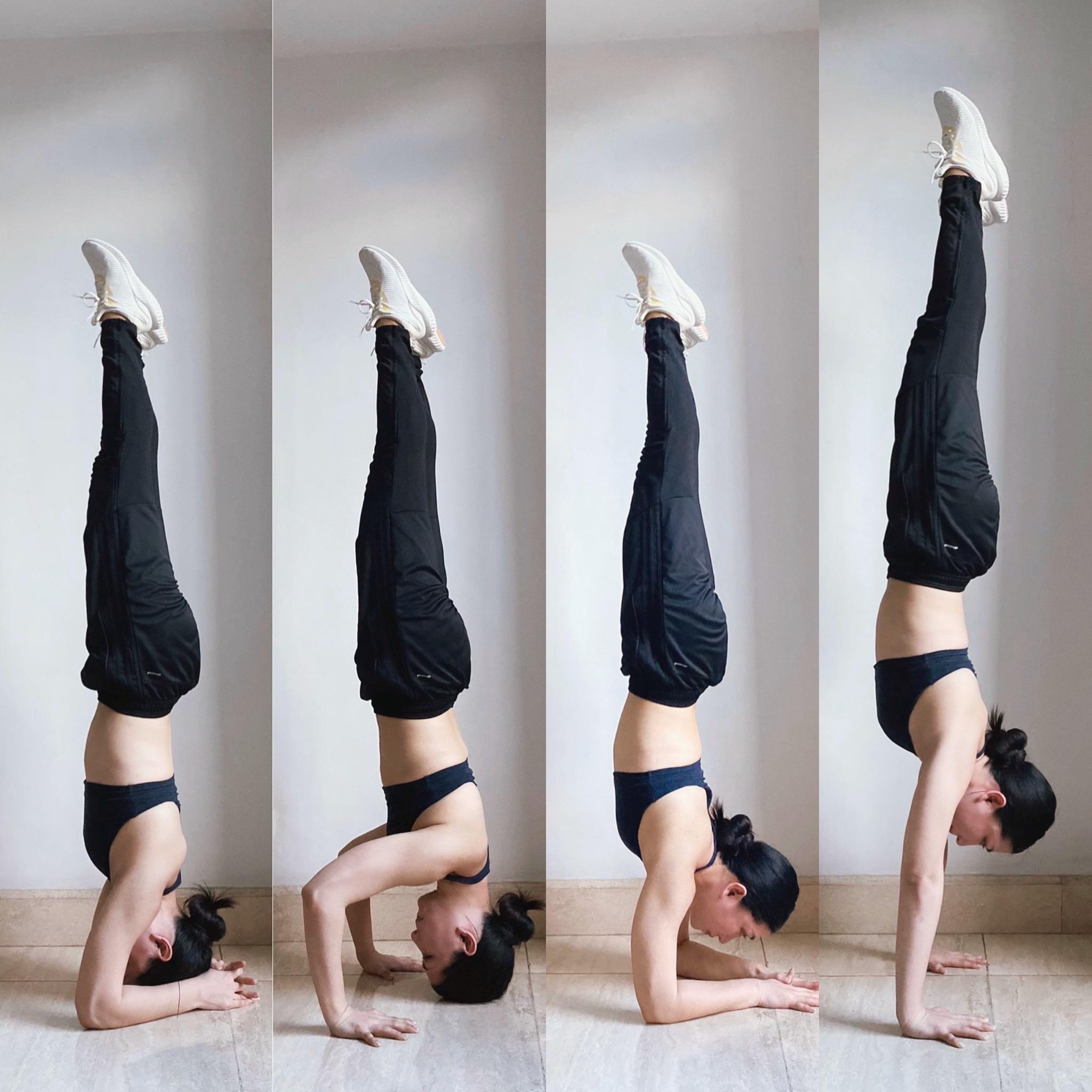 Bound Headstand, Tripod headstand, Forearm stand and Handstand