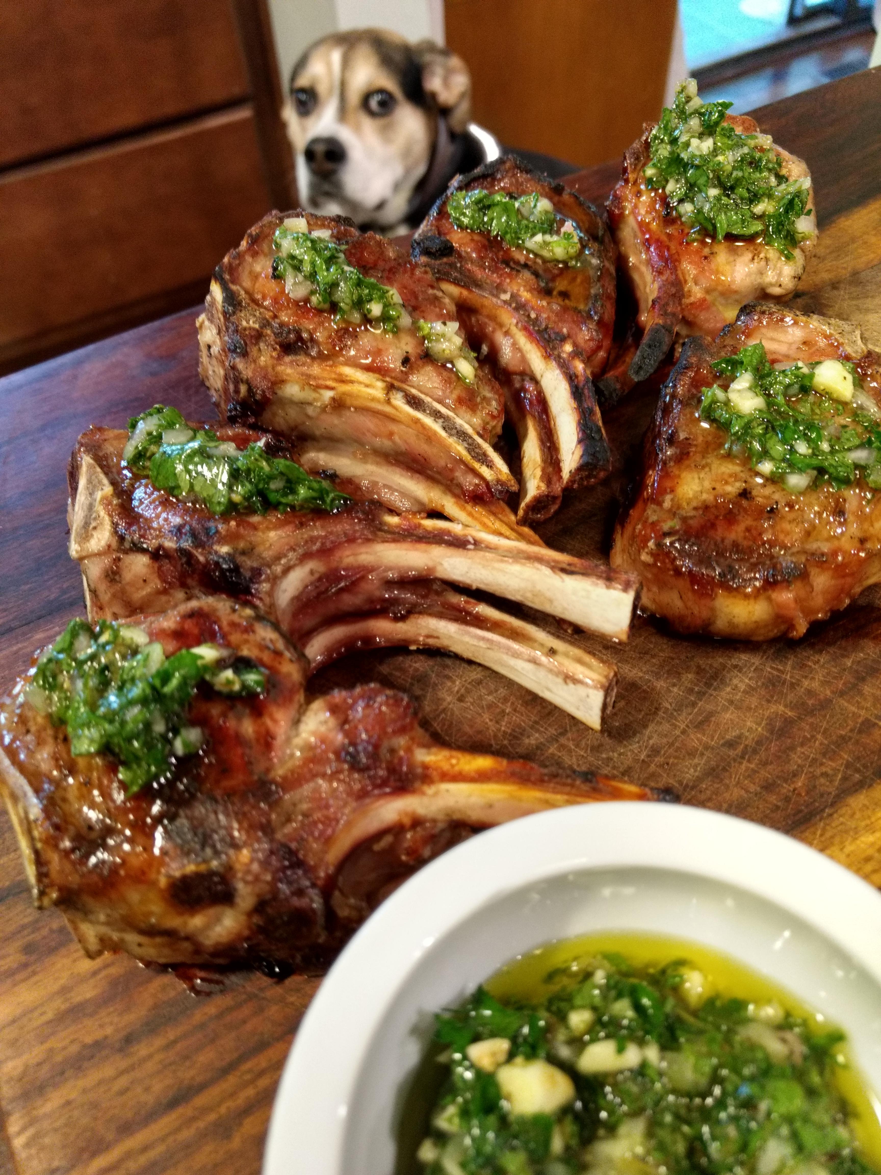 Lamb chops with mint chimichurri TastyFood