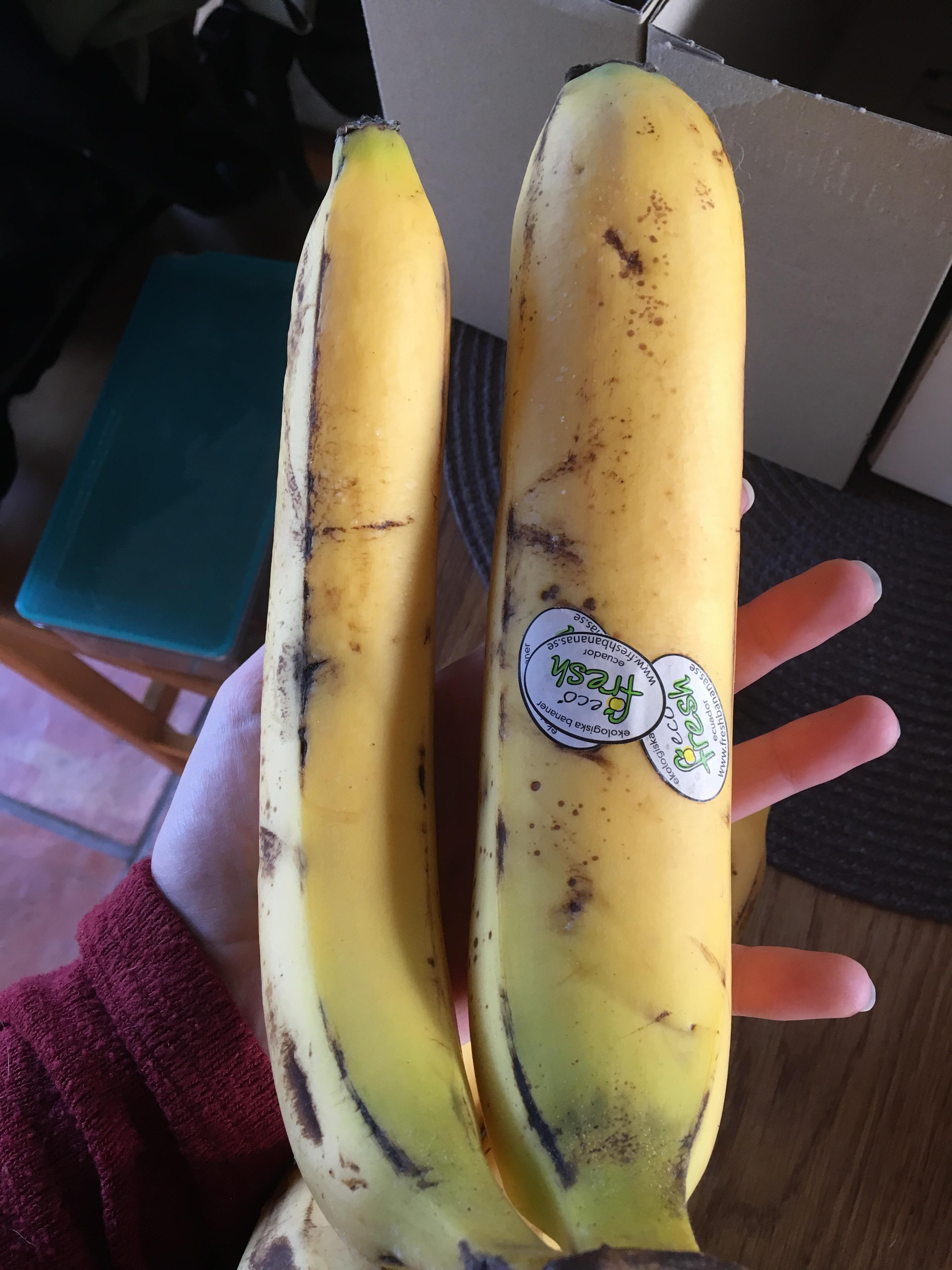 You like big bananas? This one is twice the weight of a normal sized