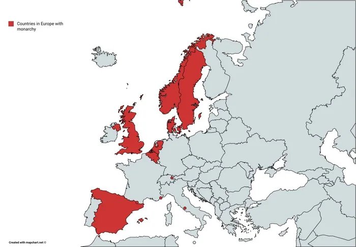 All the European countries that still have a monarch MapPorn