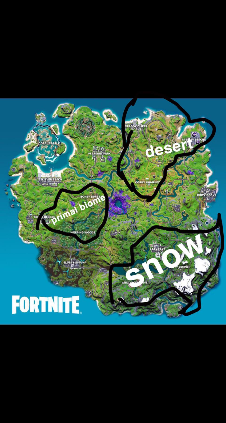 I wish fortnite went with this idea and had each biome provide