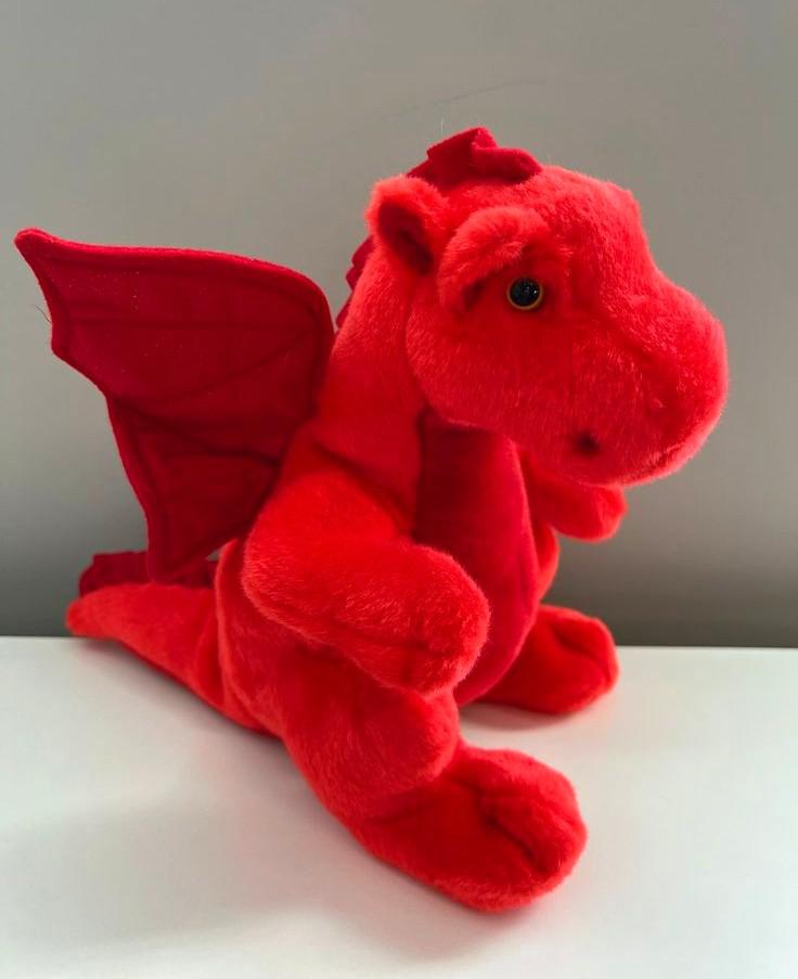 Y Ddoug Goch Red Dragon Ty Beanie Baby 🏴󠁧󠁢󠁷󠁬󠁳󠁿 r/Red