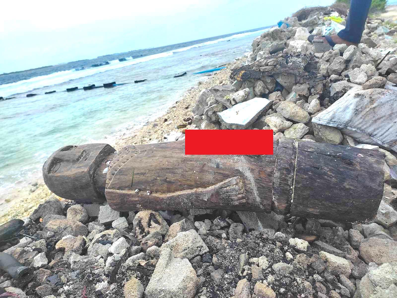 Moai Like statue landed on an island in Maldives r/Objectswashedup