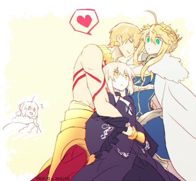 Gilgamesh and his Artoria harem r/fatestaynight