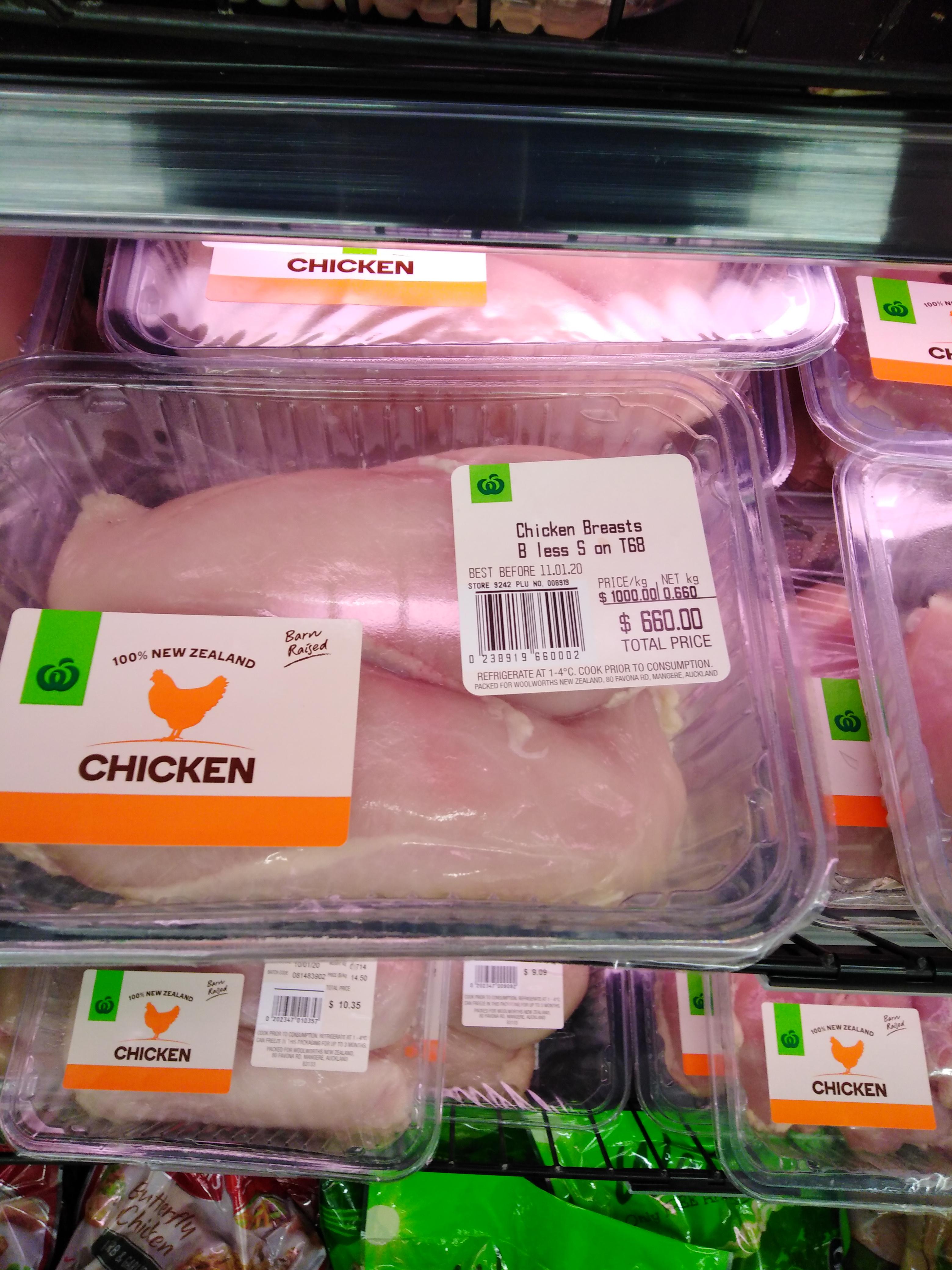 Chicken price's has gone up a bit. r/newzealand