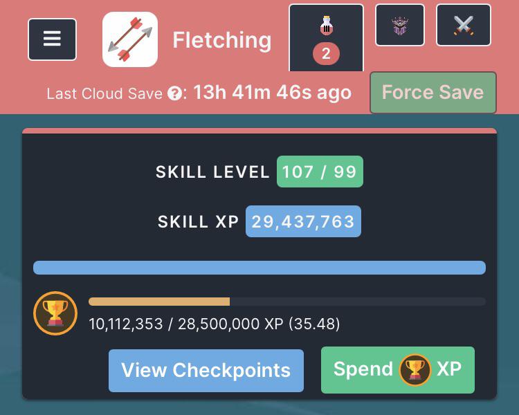 Nearly 30m fletch xp and no pet 😞 How's everyone else's luck been? r