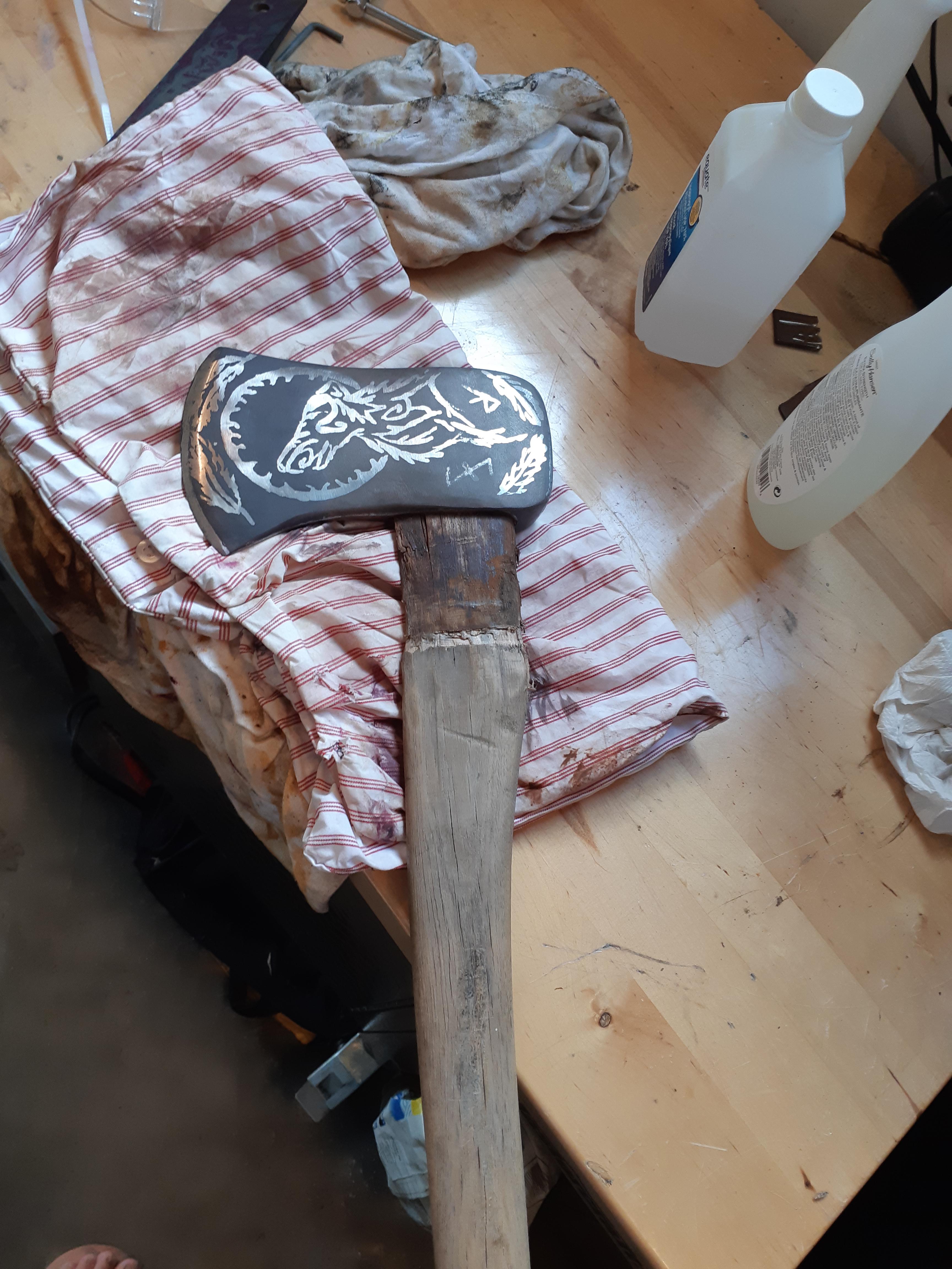 First Acid Etching, with nail polish r/Blacksmith