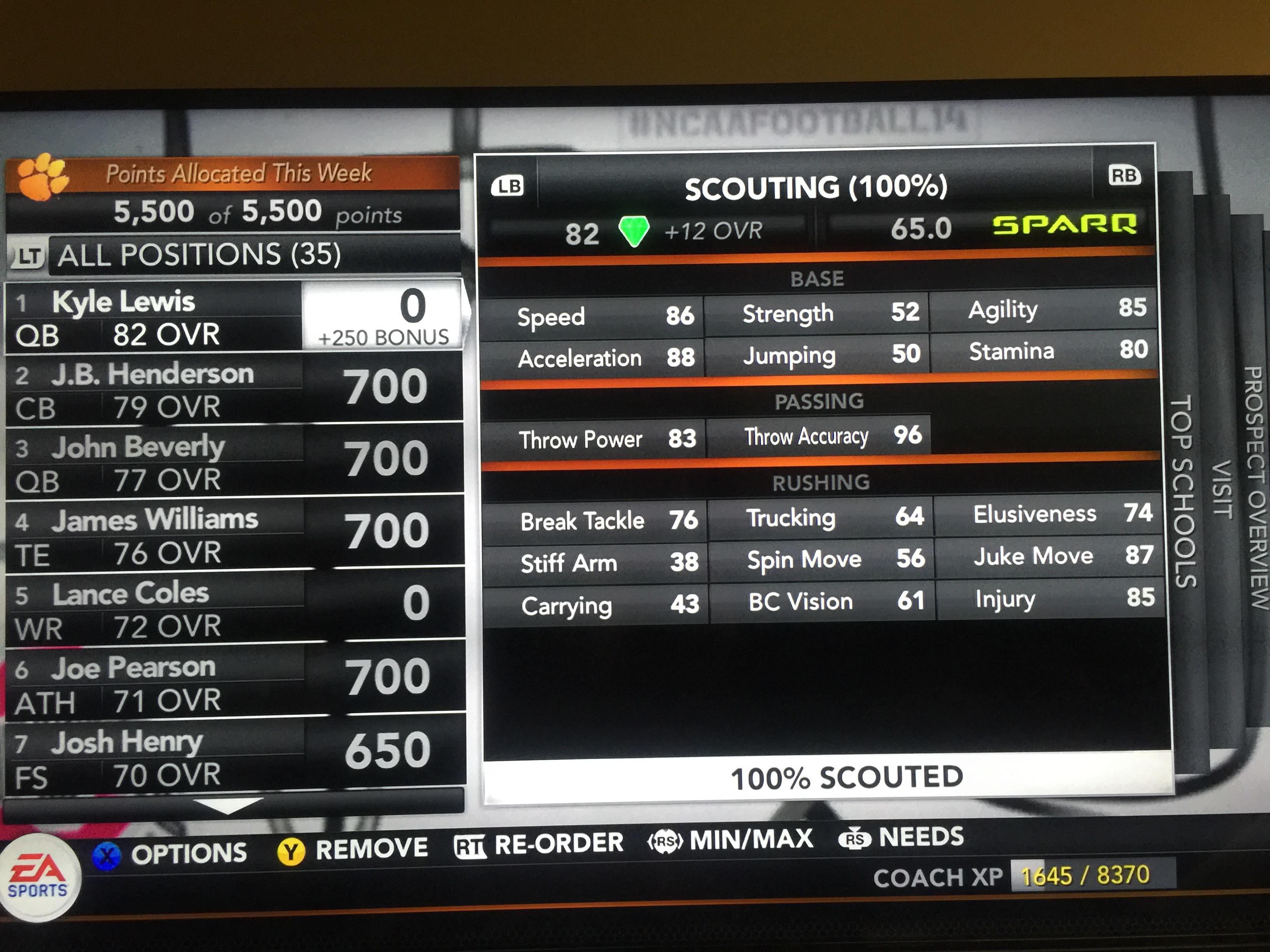 What a find late in the season! I was already in on a 77 overall QB