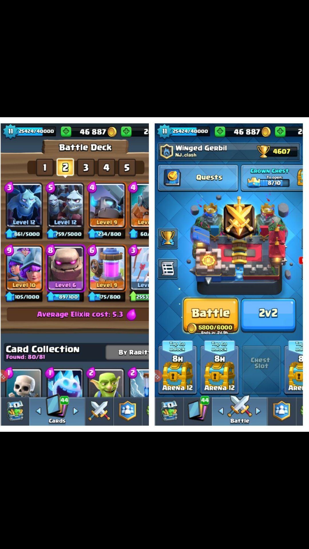 Reached challenger 3 with free to play deck! Battle ram is level 9 and