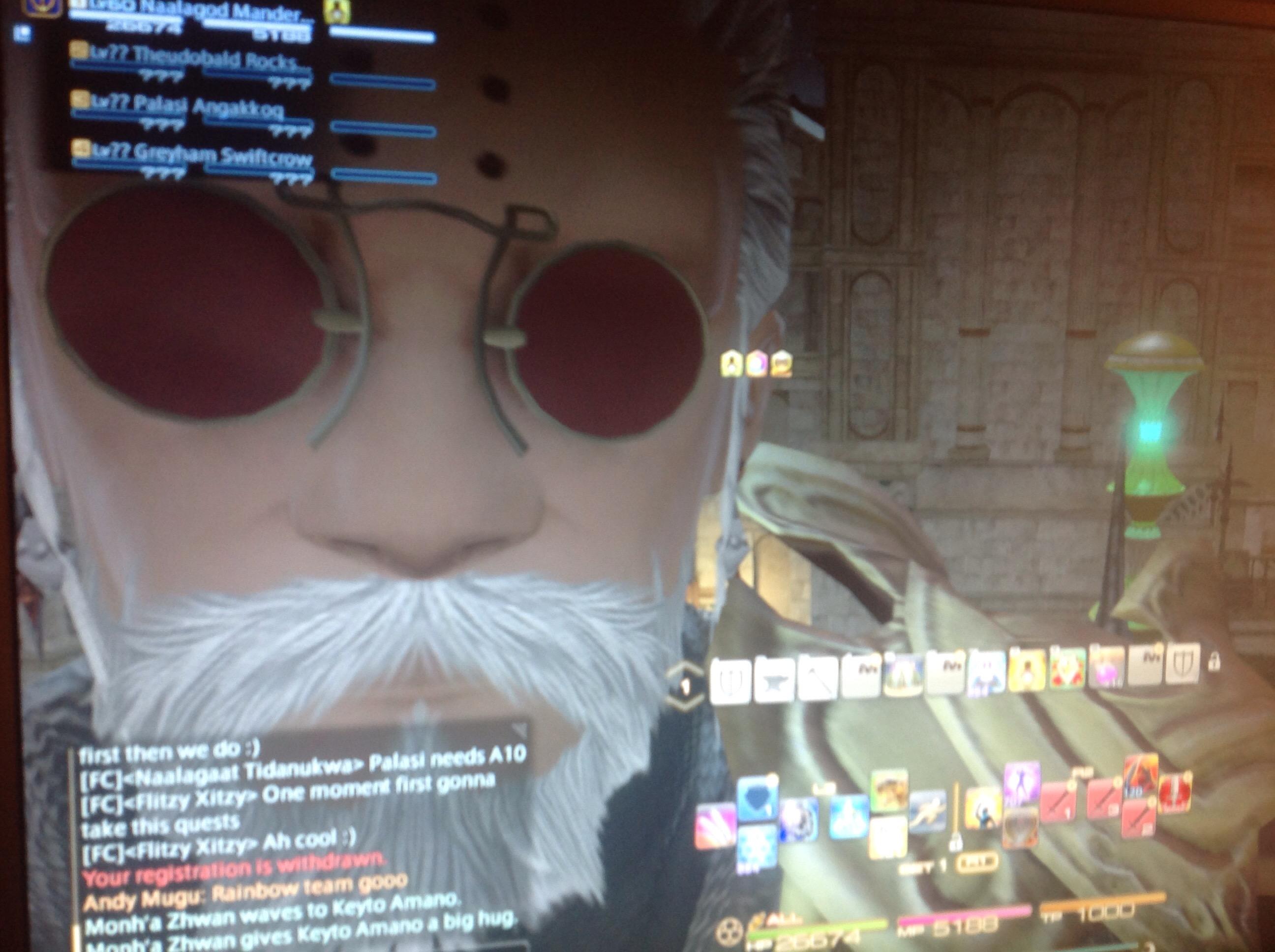 Fell asleep and woke up like this, Godbert is watching you! ffxiv