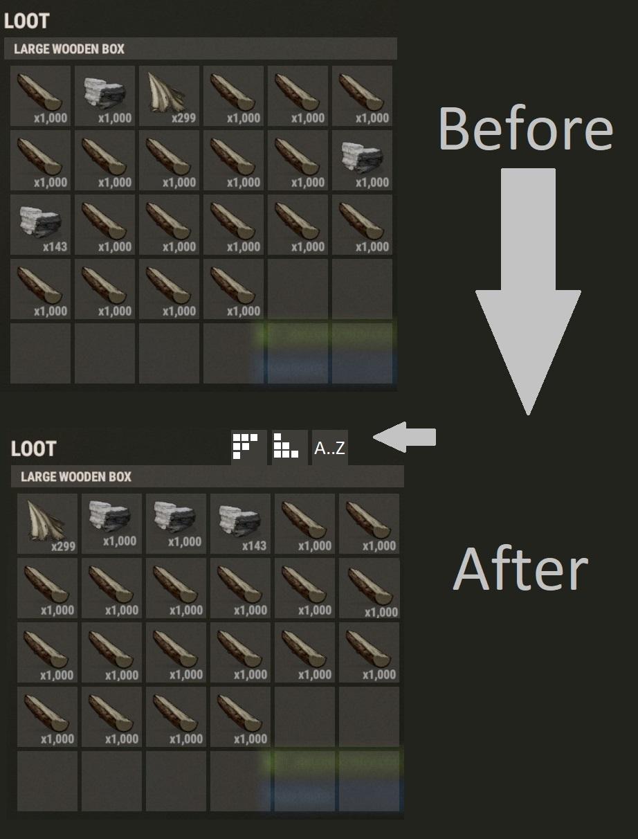 [Suggestion] Add sort functions to chests r/playrust
