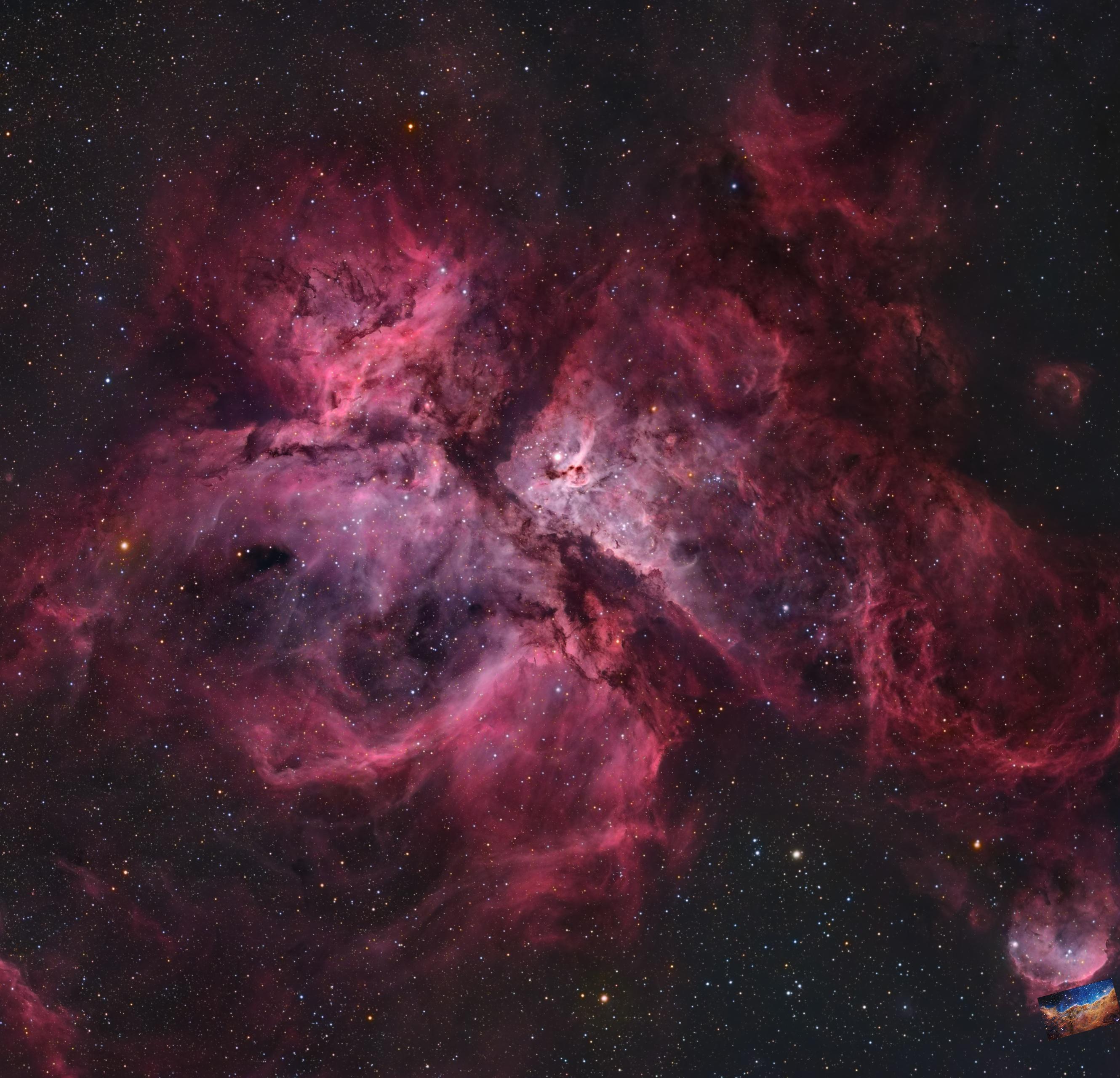I placed the James b image just below its location within the Carina