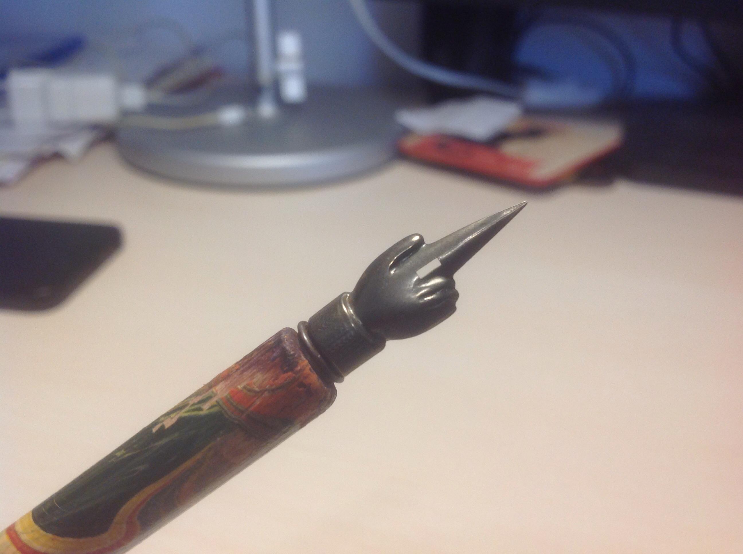 Found this dip pen in my moms box of sketching instruments and though