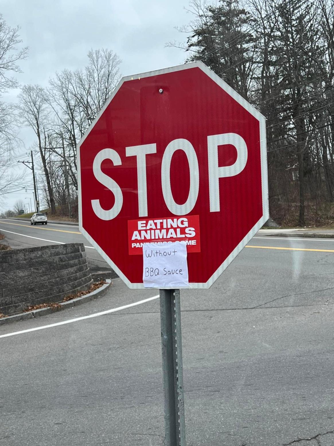 Stop sign humor in Derry, NH r/funny